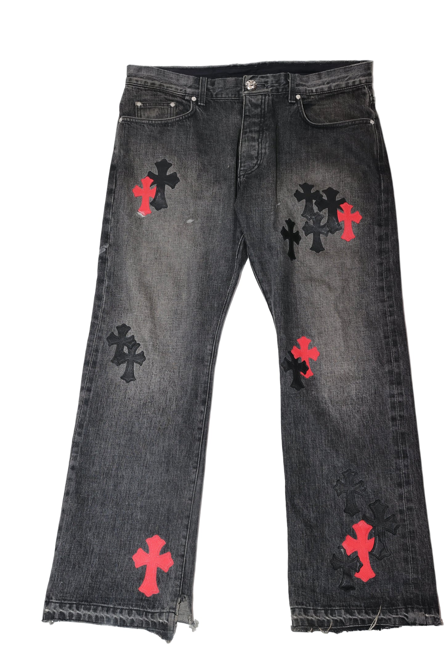($29,400) Chrome Hearts Red Cross Patch Black Levi Jeans