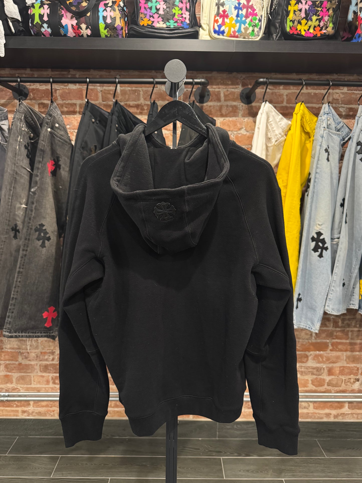 Chrome Hearts Embroidered Vertical Logo Zip-Up