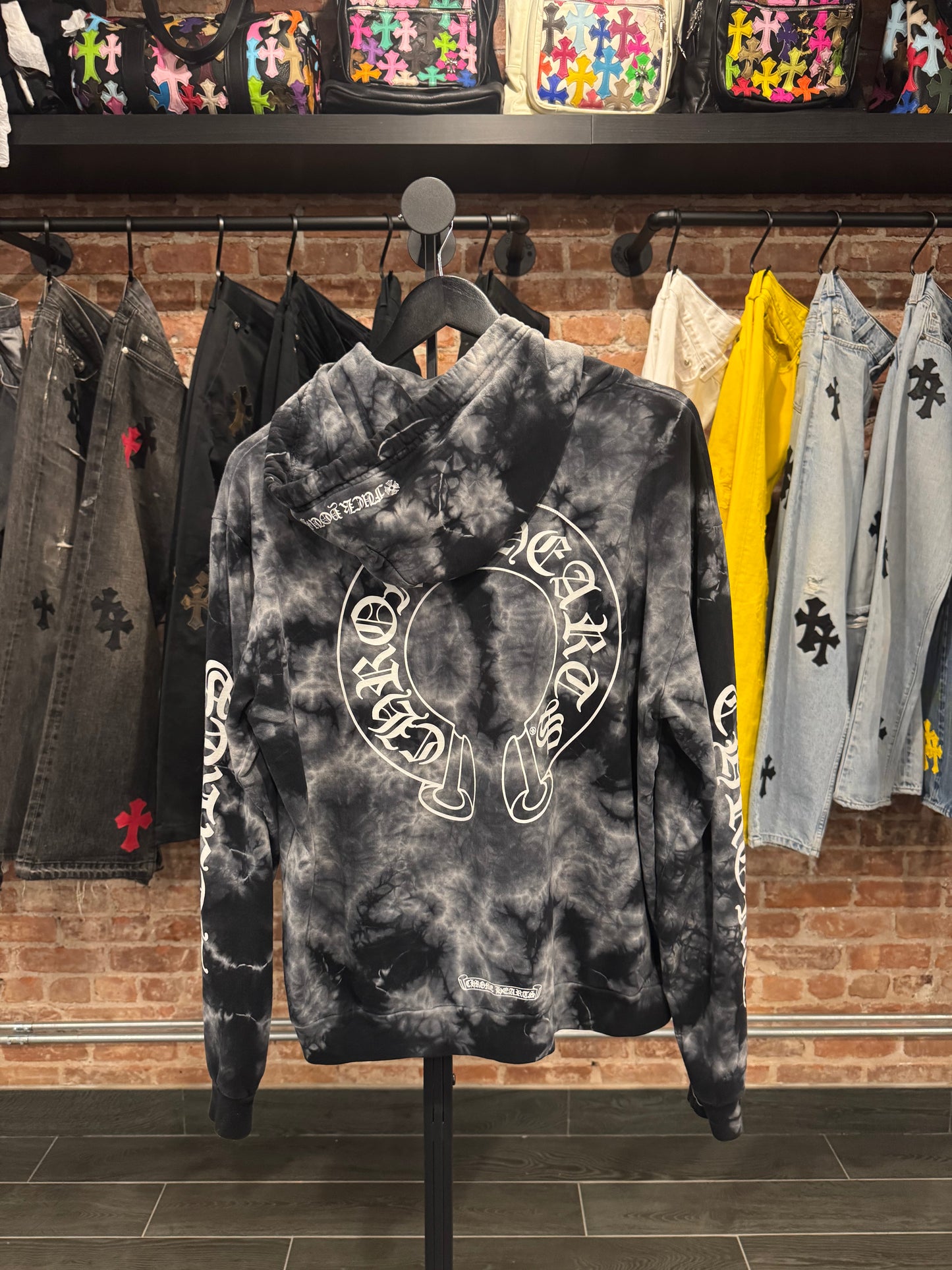 Chrome Hearts Tie-Dye Horseshoe Logo Hoodie