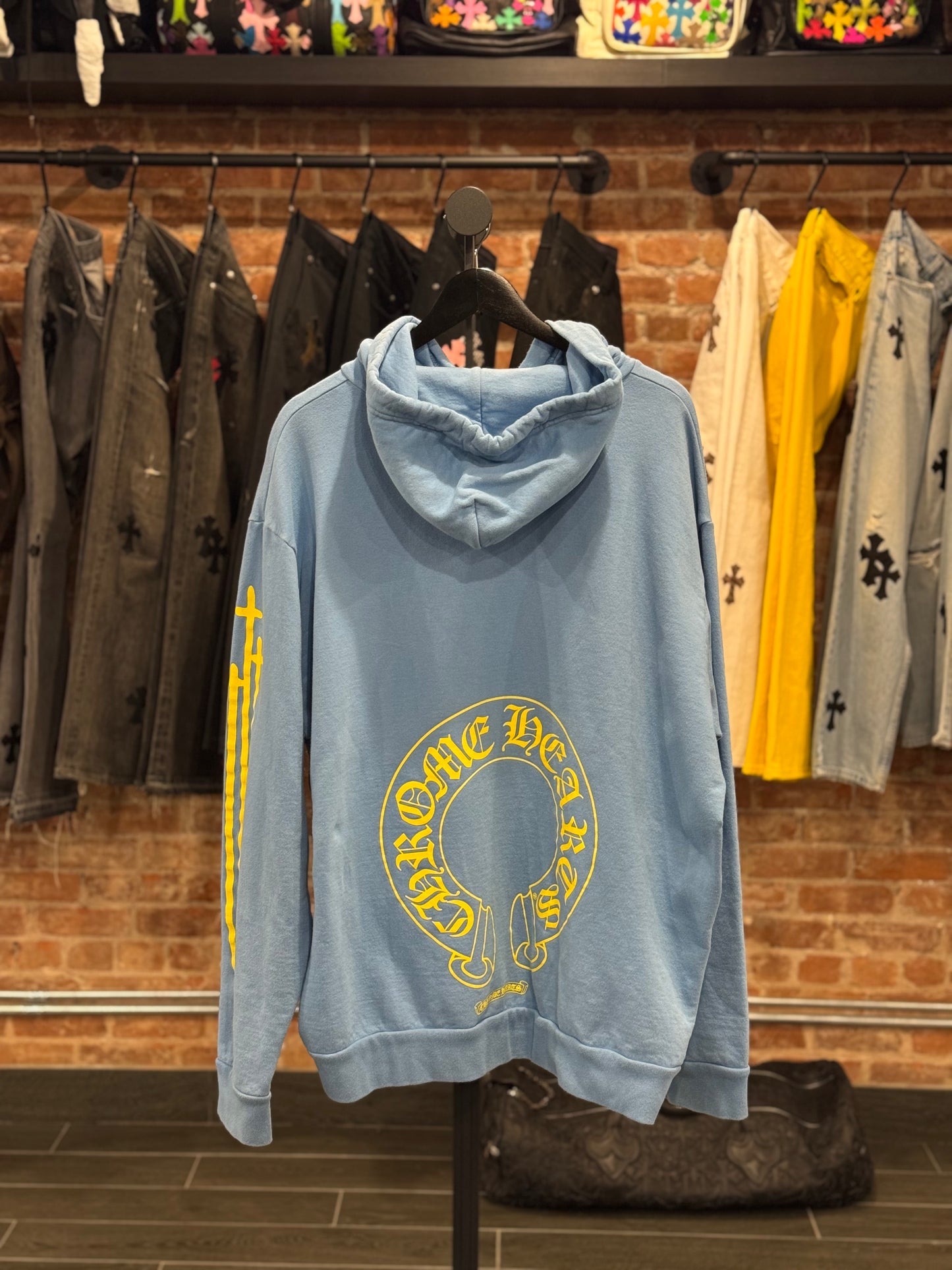 Chrome Hearts Baby Blue Horseshoe Logo Hoodie (Miami Exclusive)
