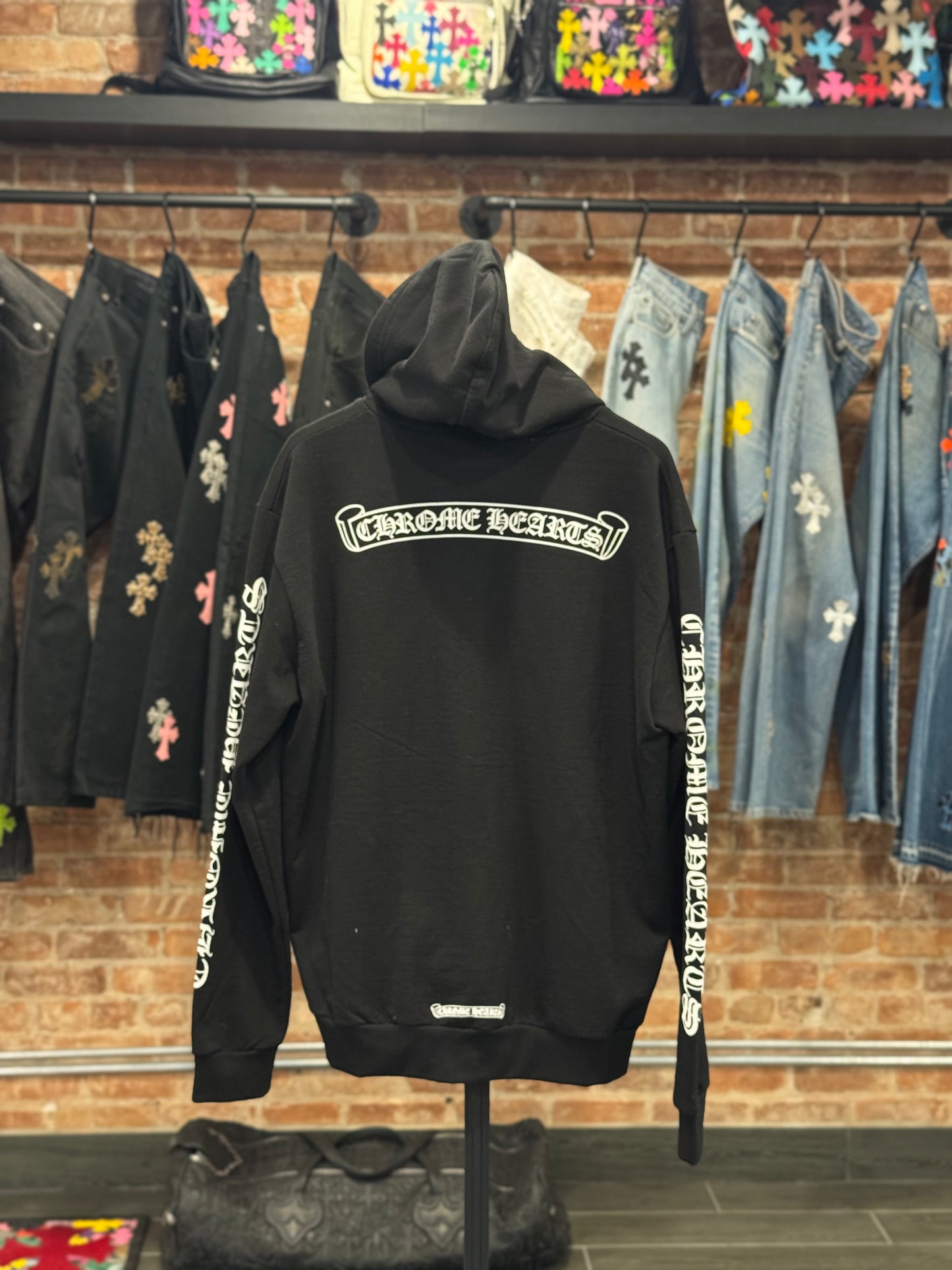 Chrome Hearts Scroll Logo Zip-Up