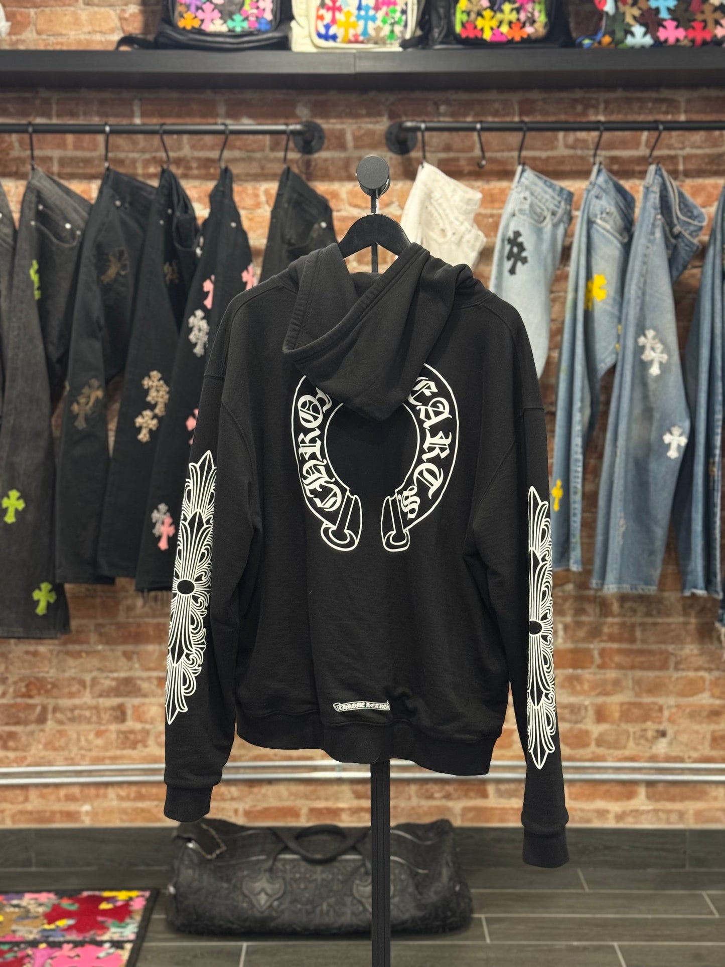 Chrome Hearts Floral Horseshoe Logo Thermal Zip-Up