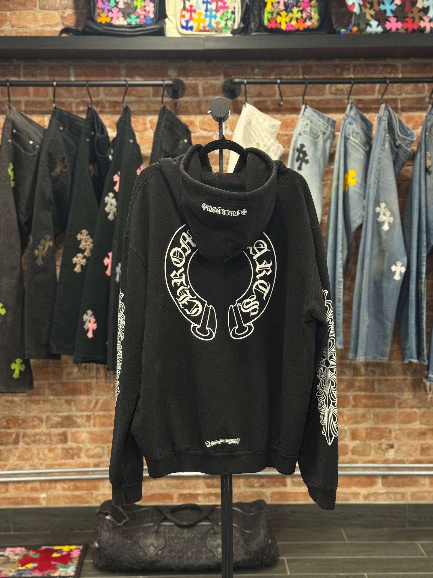 Chrome Hearts Floral Horseshoe Logo Fuck You Zip-Up