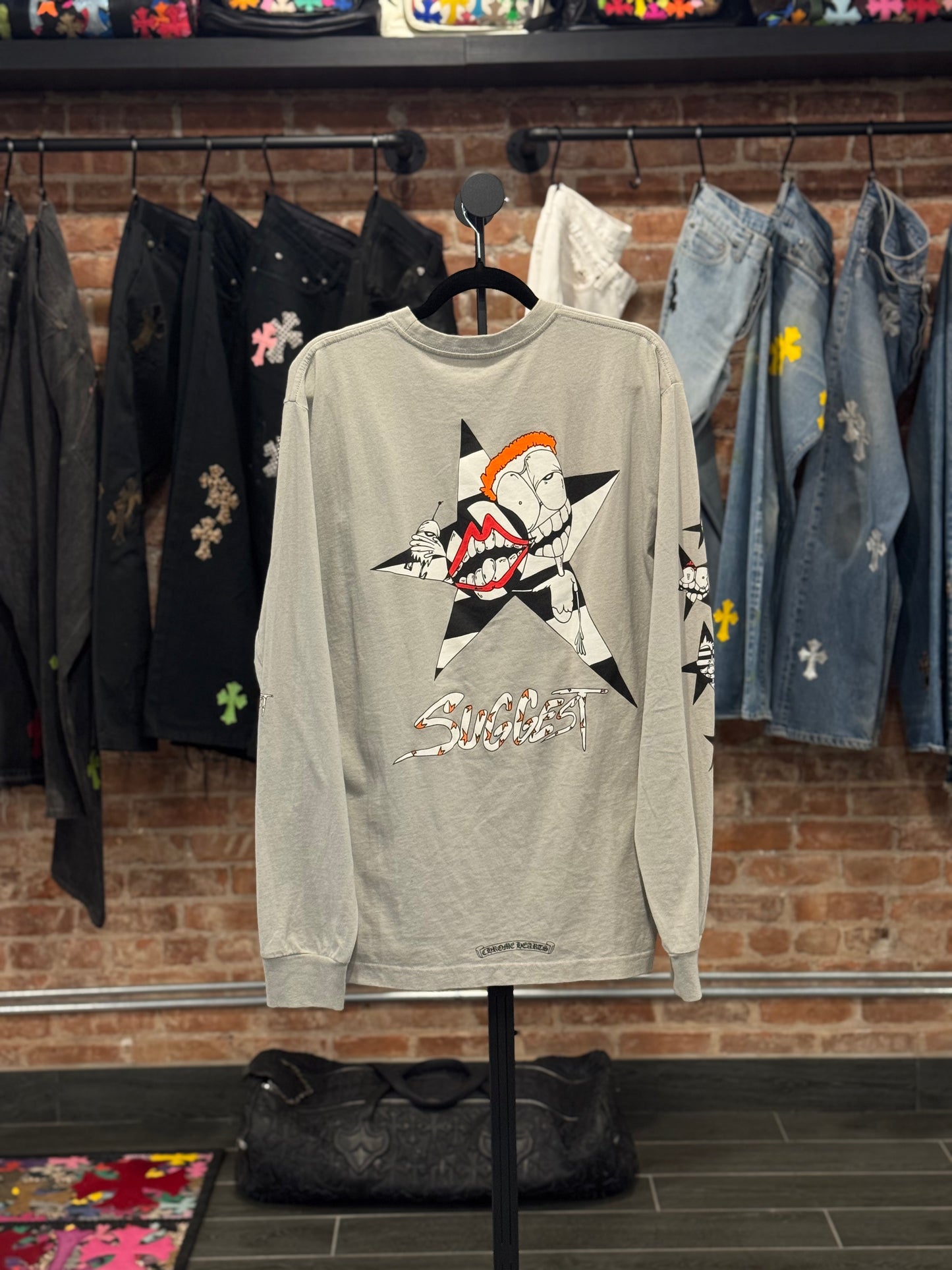 Chrome Hearts Matty Boy Grey Suggest Longsleeve T-shirt
