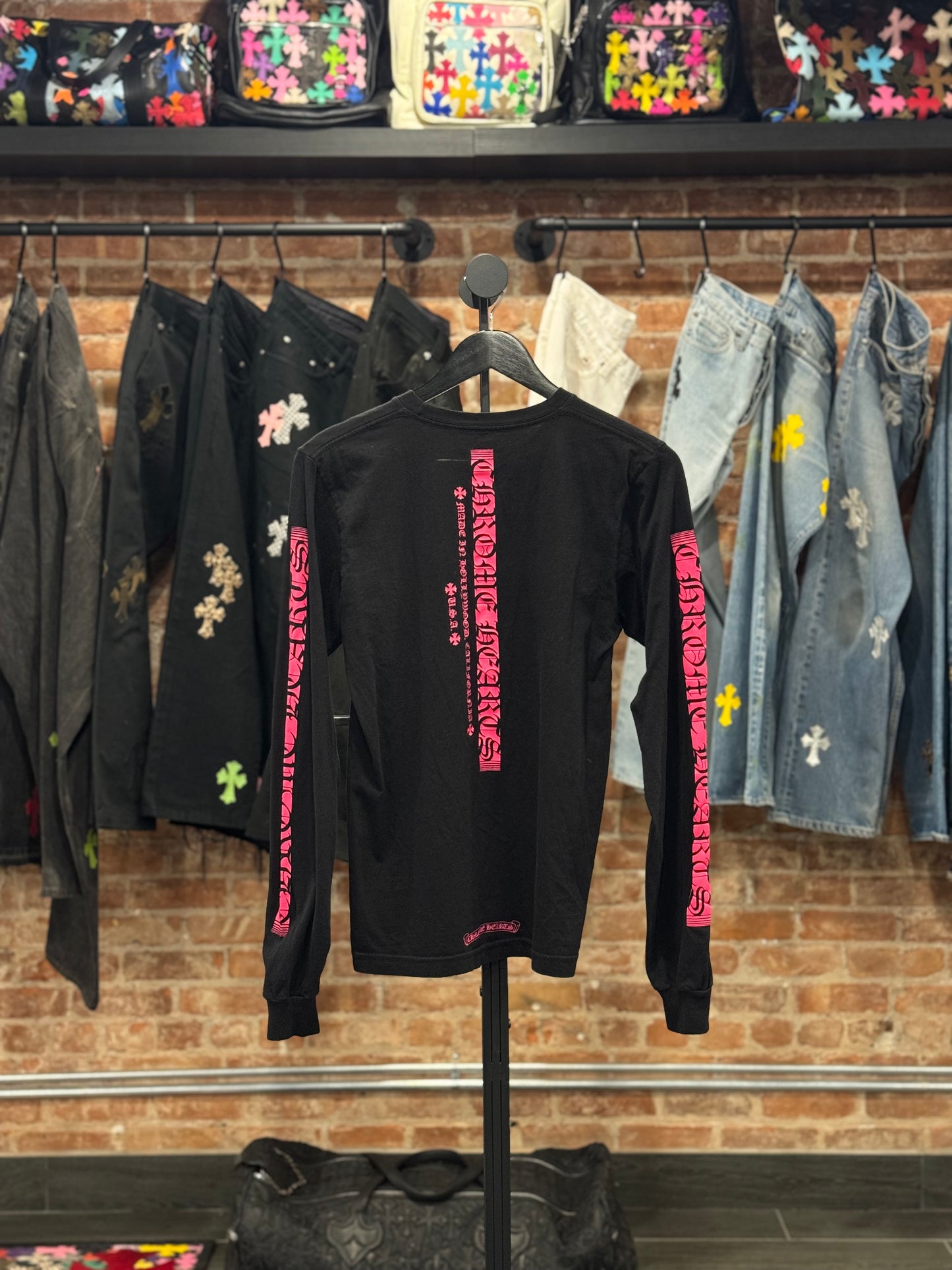Chrome Hearts Pink Hollywood Longsleeve T-shirt