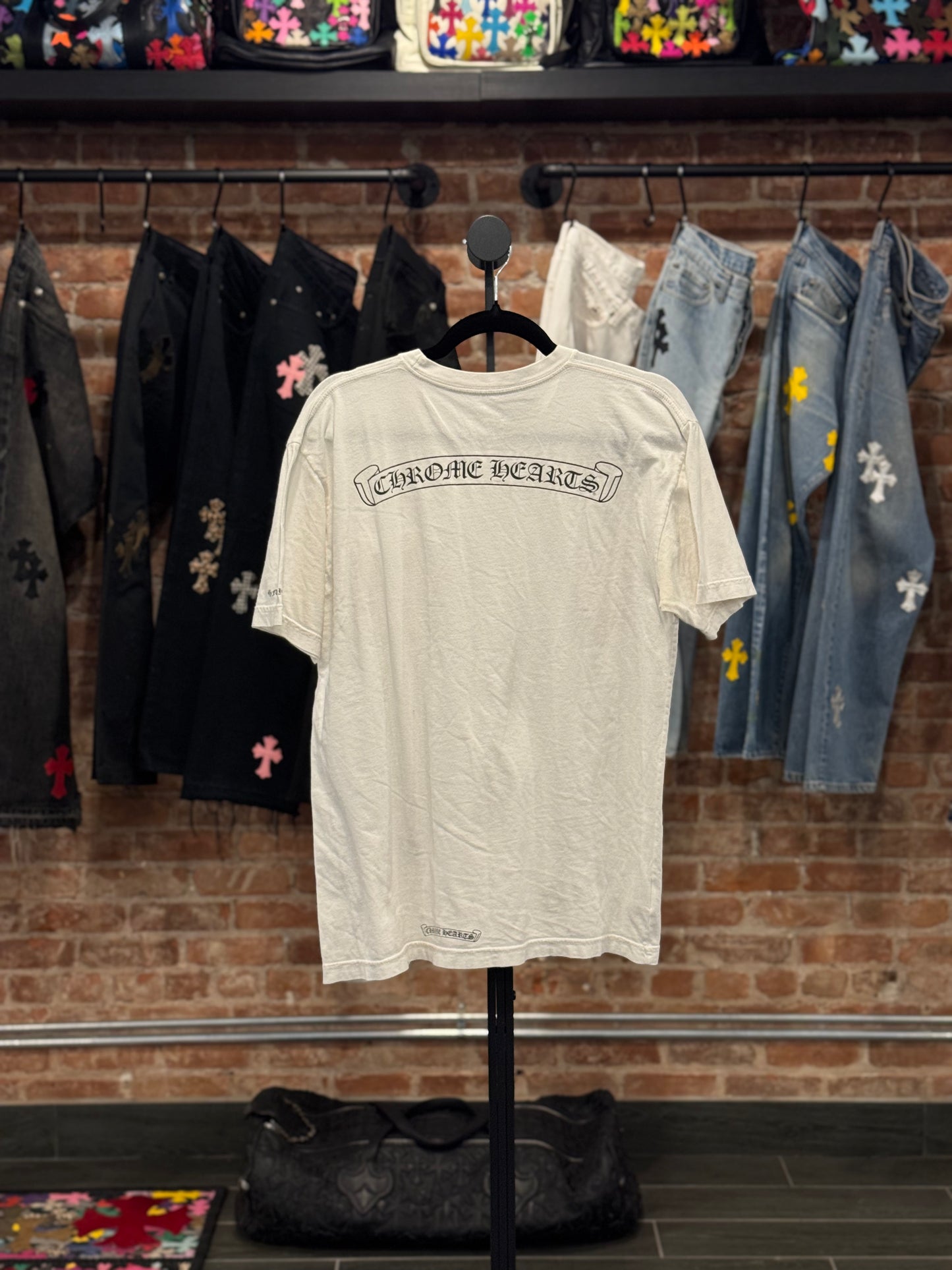 Chrome Hearts White Scroll Logo T-shirt