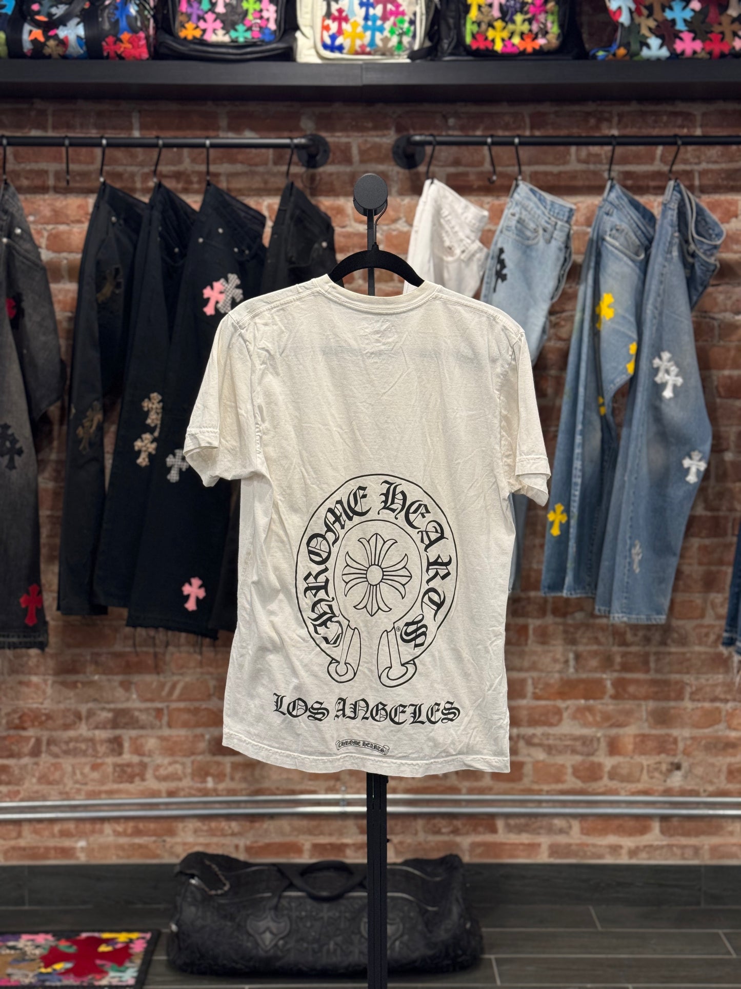 Chrome Hearts White Los Angeles Exclusive Horseshoe T-shirt
