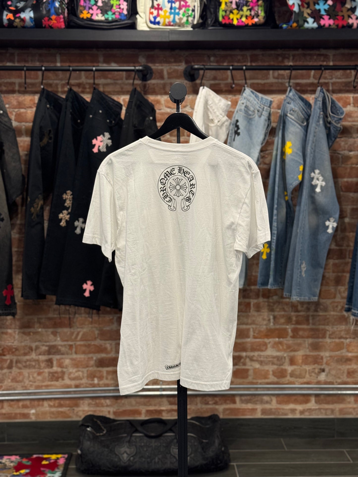 Chrome Hearts White Neck Logo T-shirt