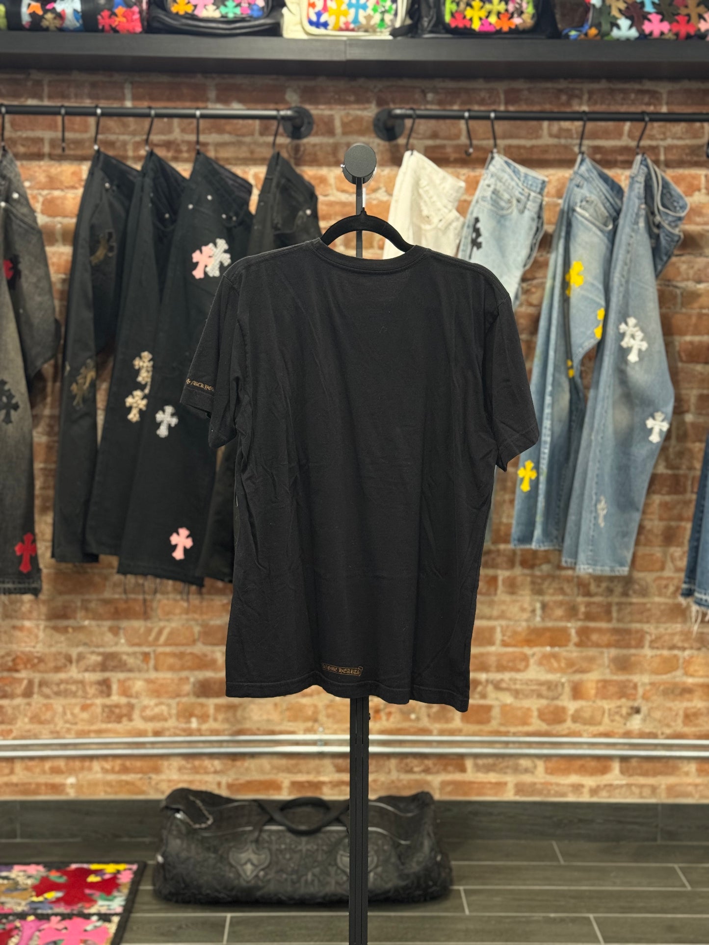 Chrome Hearts Brown Neck Logo T-shirt