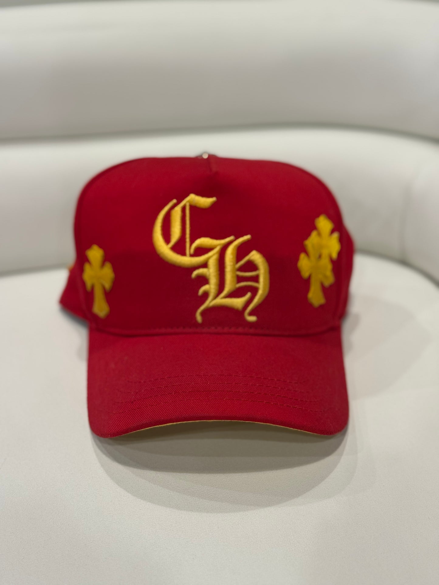 Chrome Hearts Red Cross Patch CH Baseball Hat