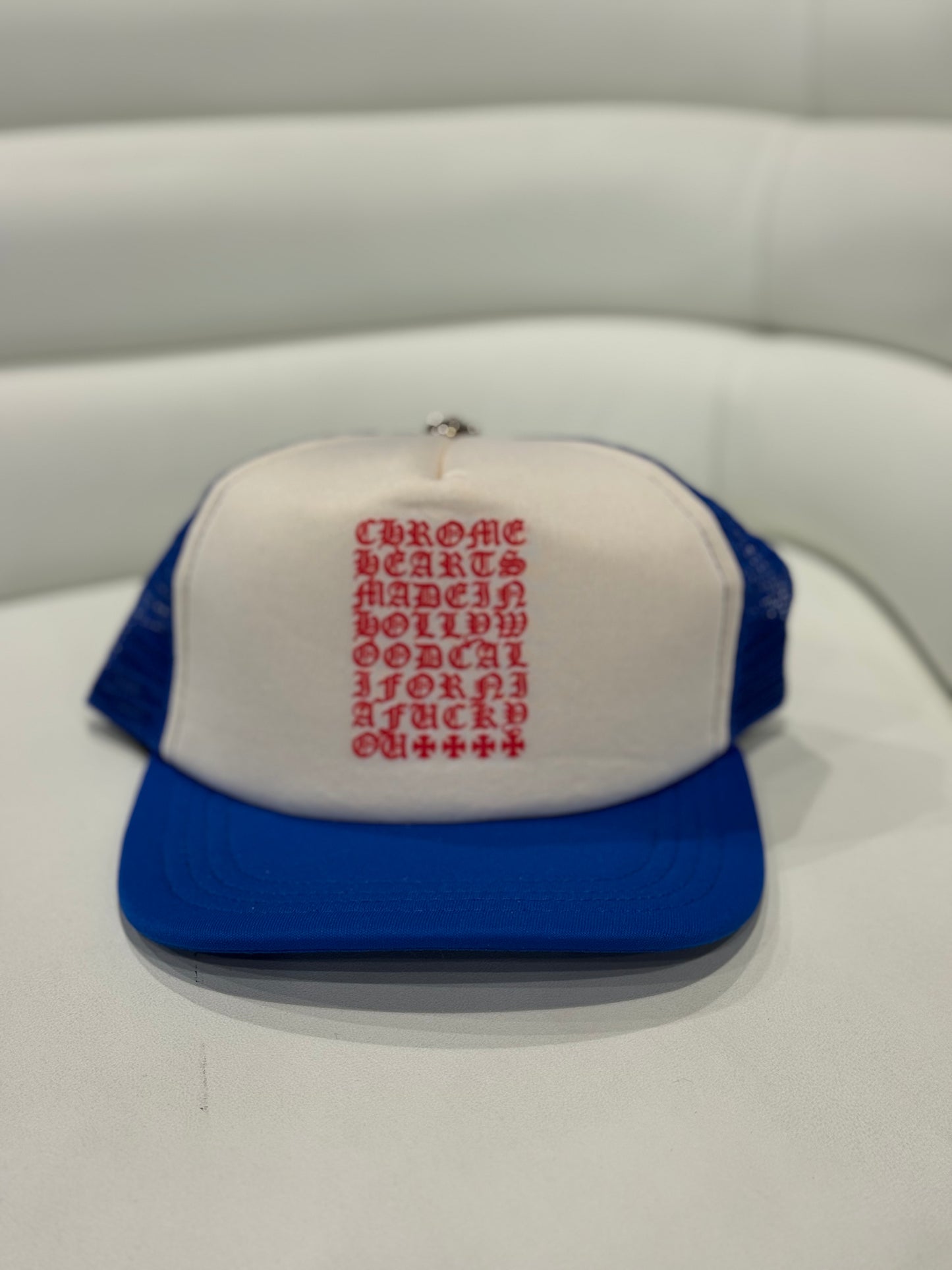 Chrome Hearts Blue Eye Chart Trucker Hat