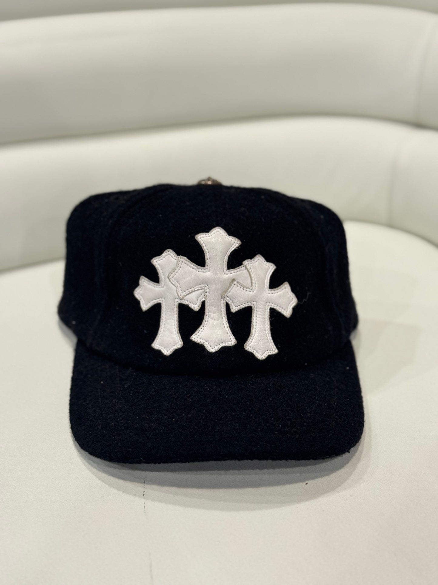 Chrome Hearts Leather Triple Cross Patch Hat