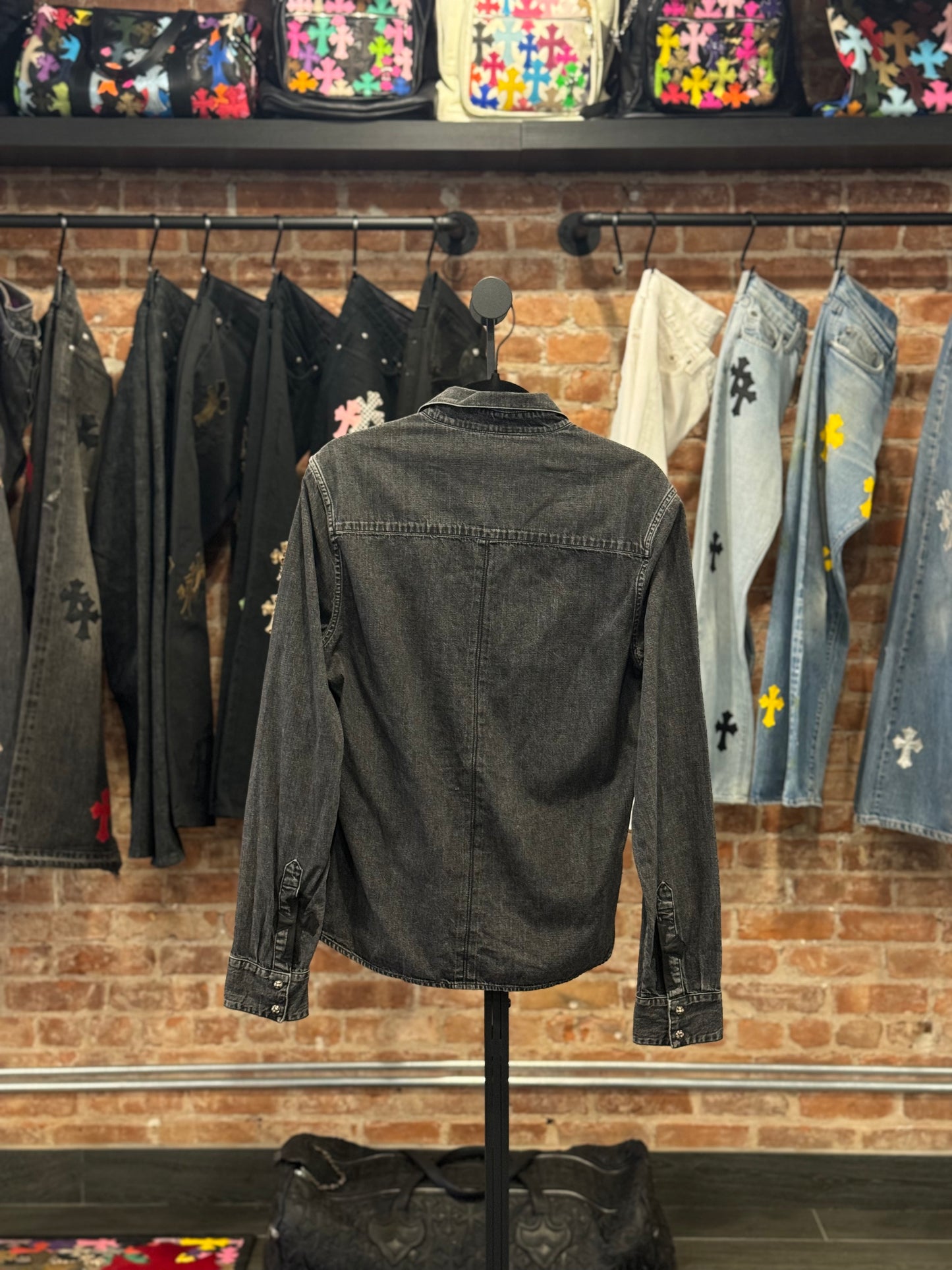 Chrome Hearts Denim Button Down Shirt