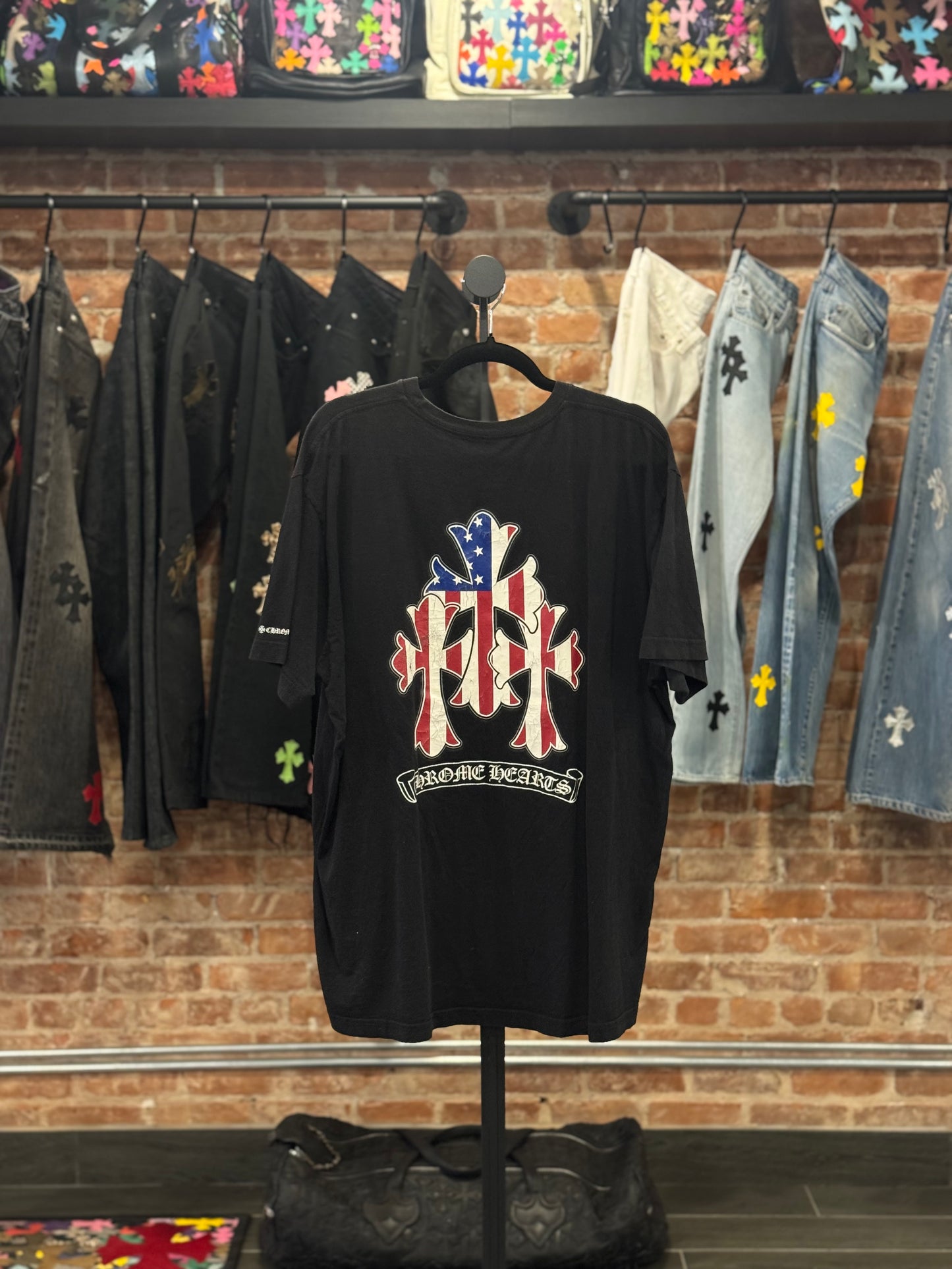 Vintage Chrome Hearts USA Triple Cross T-shirt