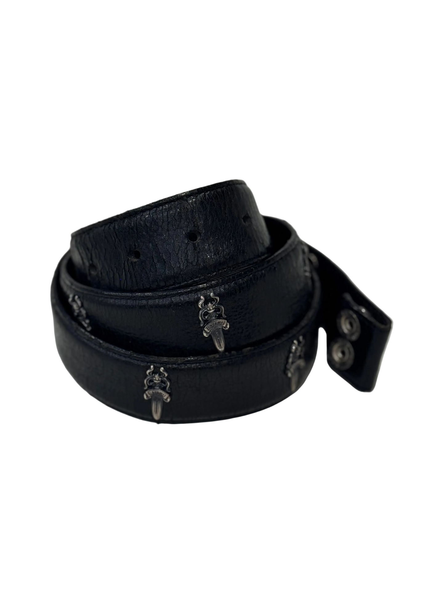 Chrome Hearts Silver Dagger Belt Strap