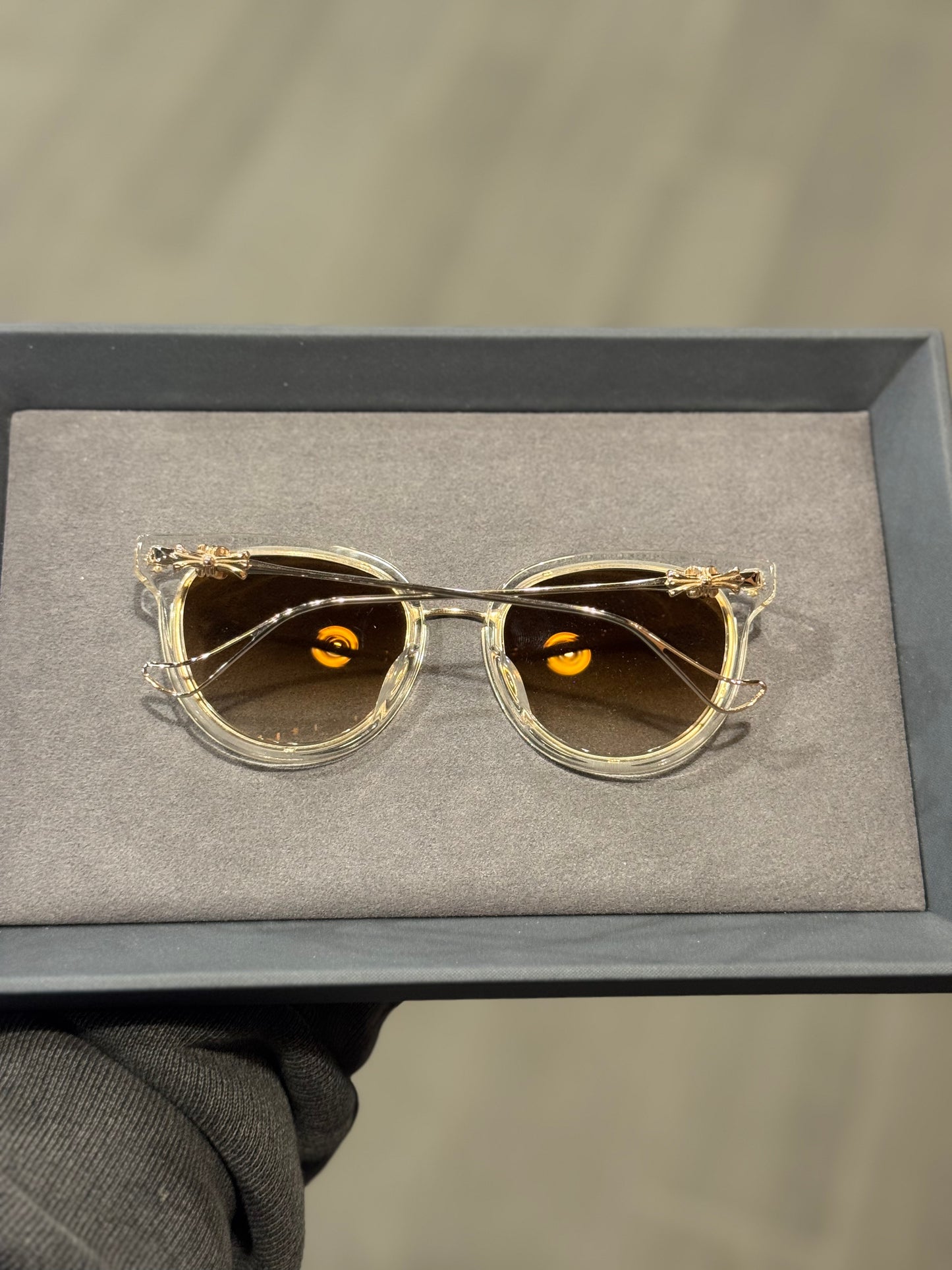 Chrome Hearts BETTY LOU White Sun Glasses