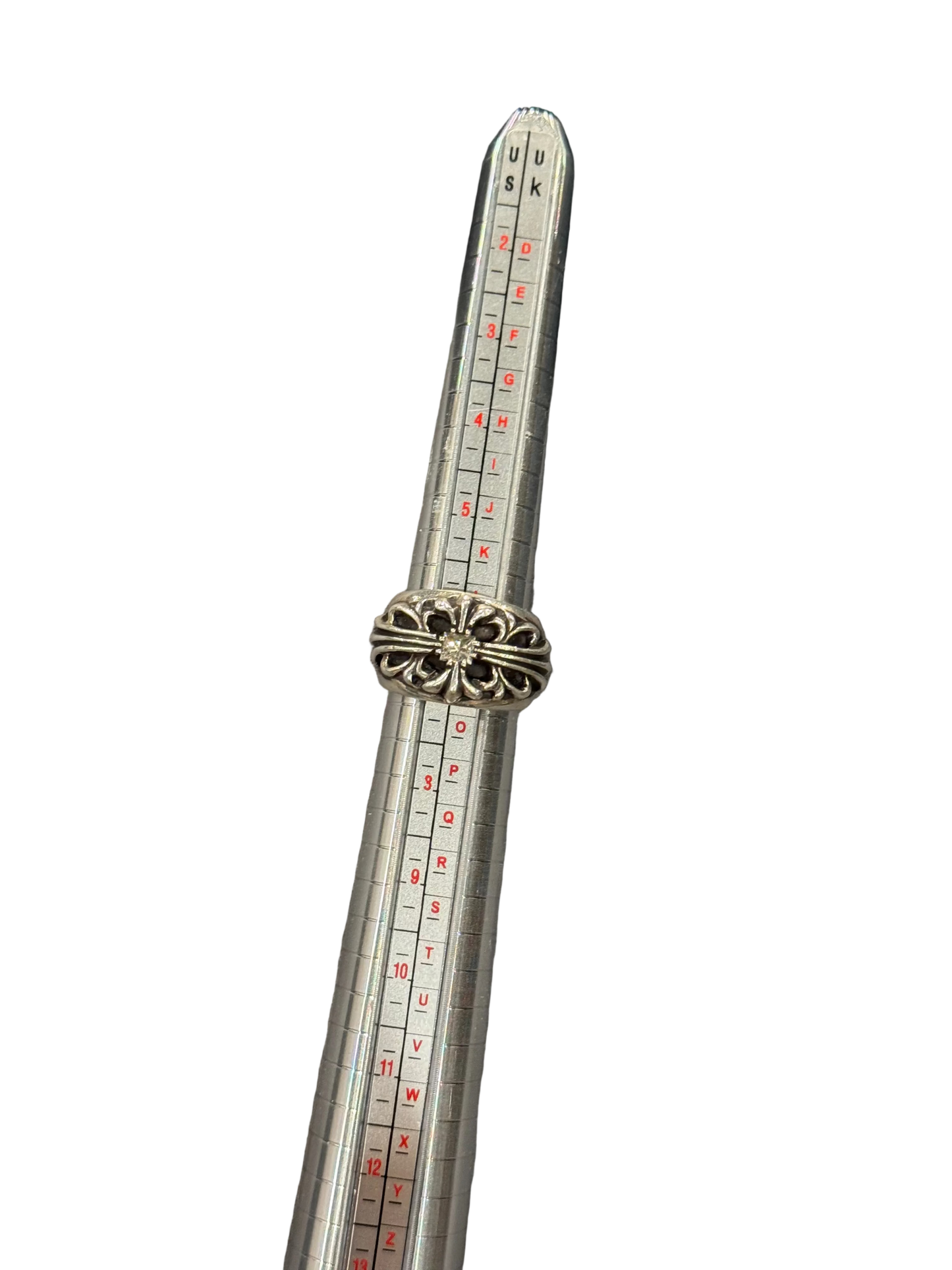 Chrome Hearts Diamond Double Floral Ring
