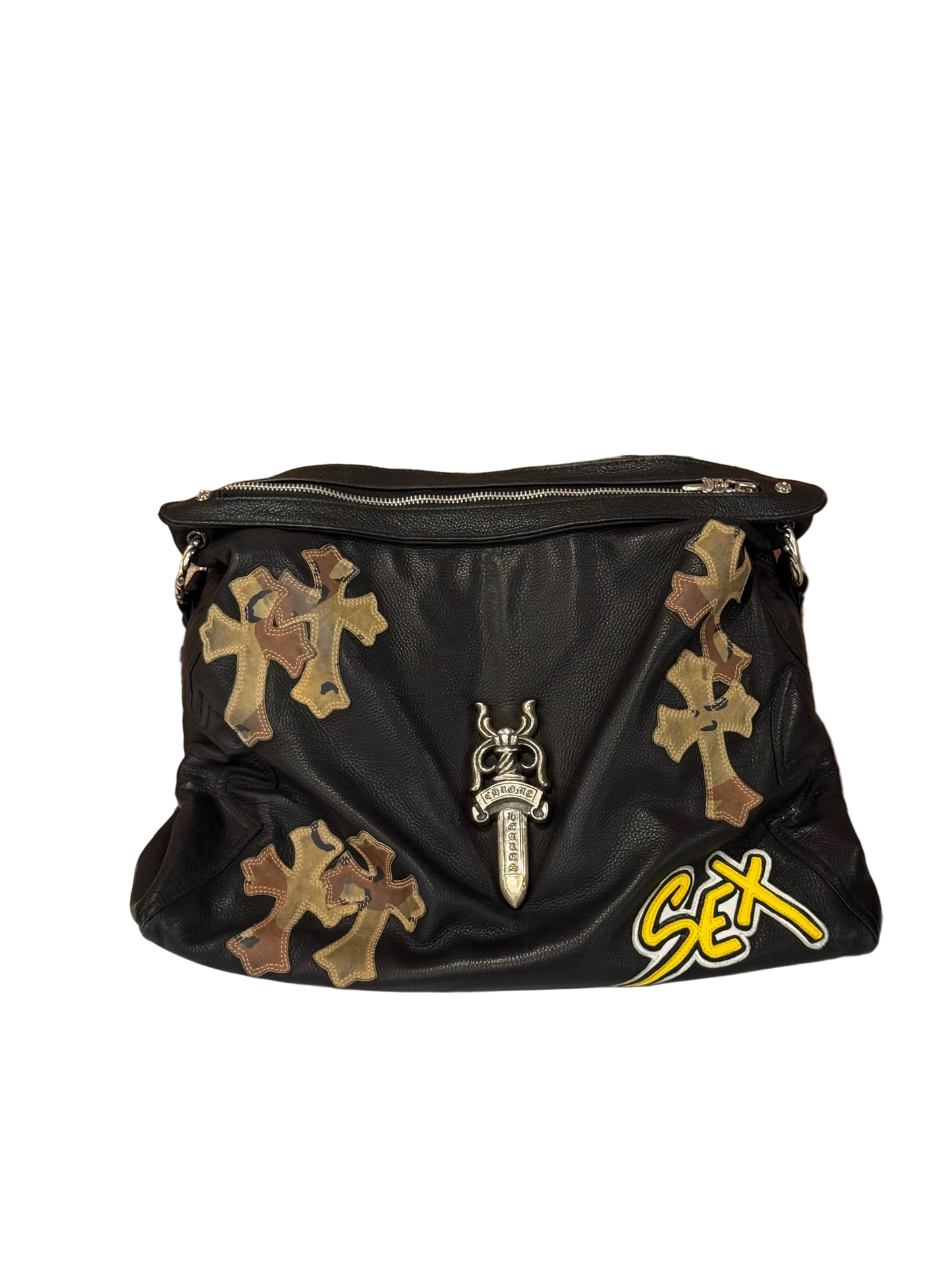 ($26,250) Chrome Hearts Sex Records Cross Patch Dagger Bag
