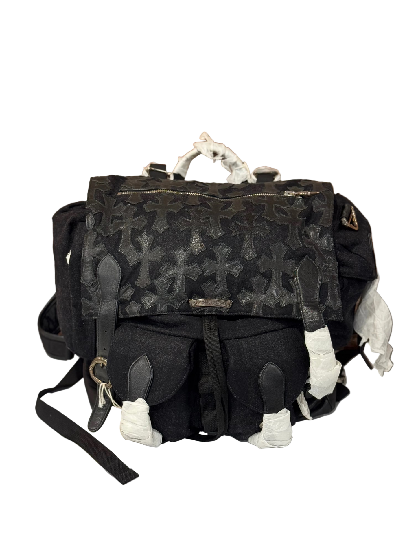 ($19,425) Chrome Hearts Black Cross Patch Backpack