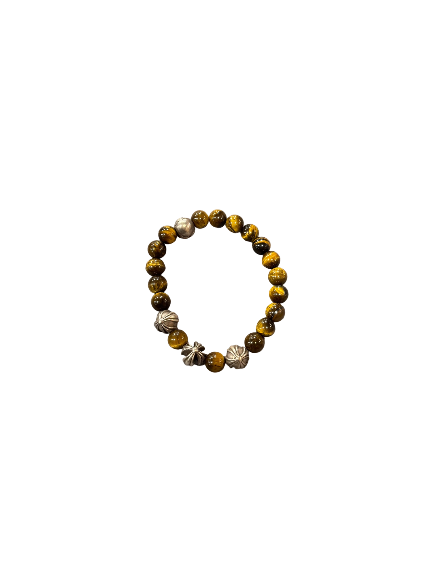 Chrome Hearts Tiger Eye Bead Bracelet