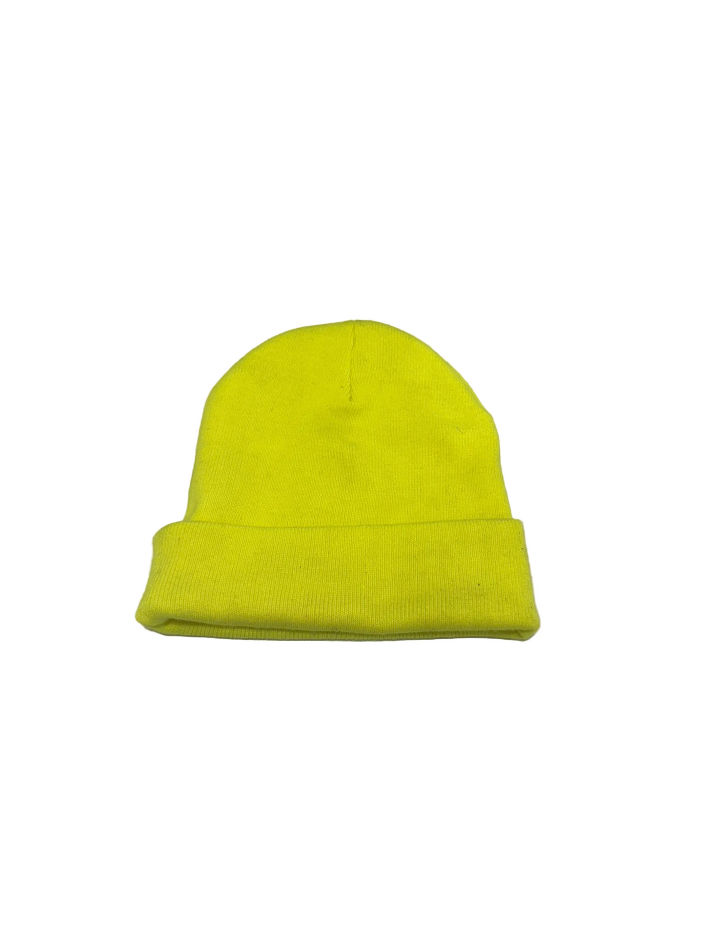 Chrome Hearts Neon Yellow Logo Embroidered Beanie