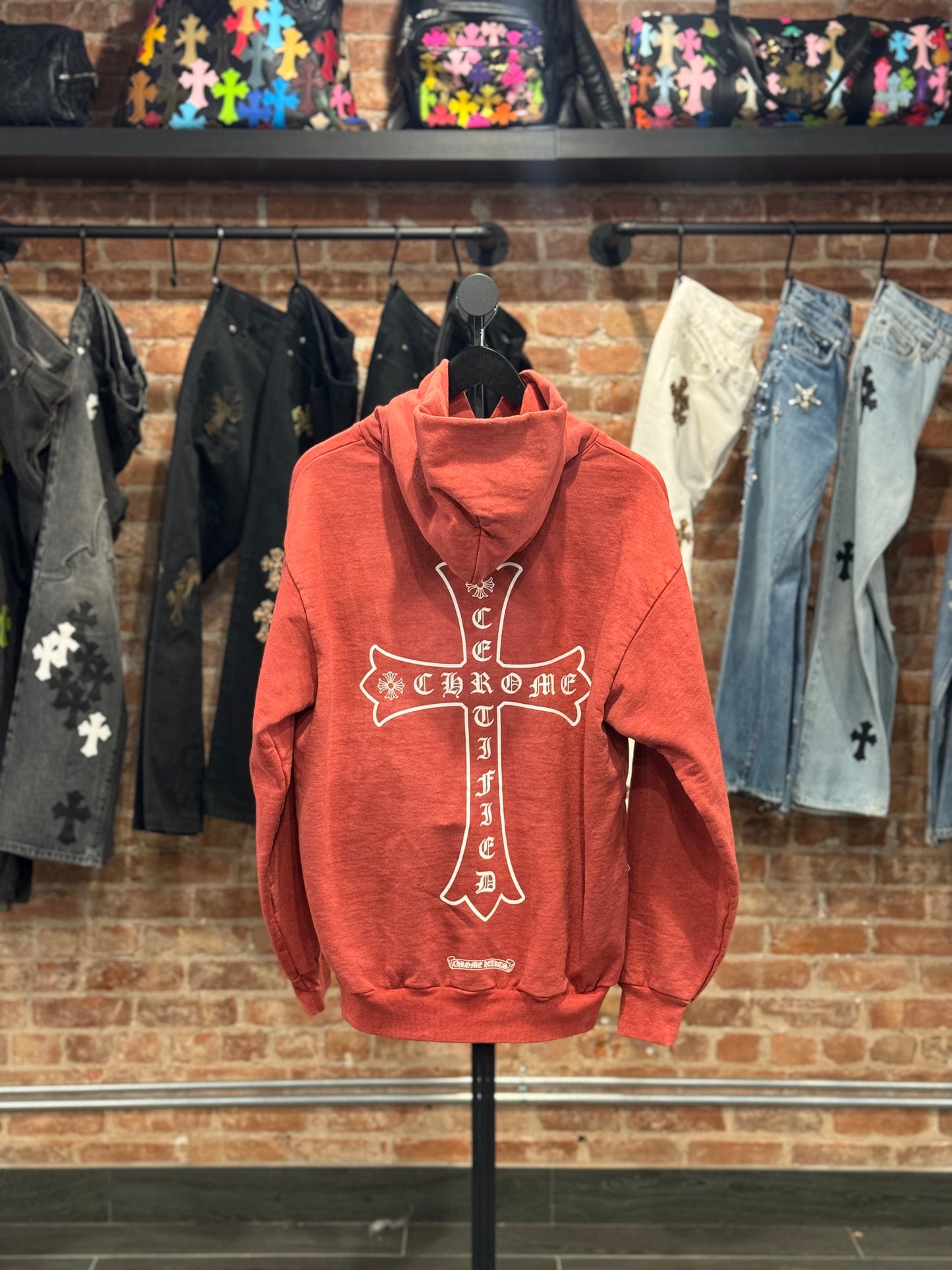 Chrome Hearts Drake CLB Hand-Dyed Red Hoodie