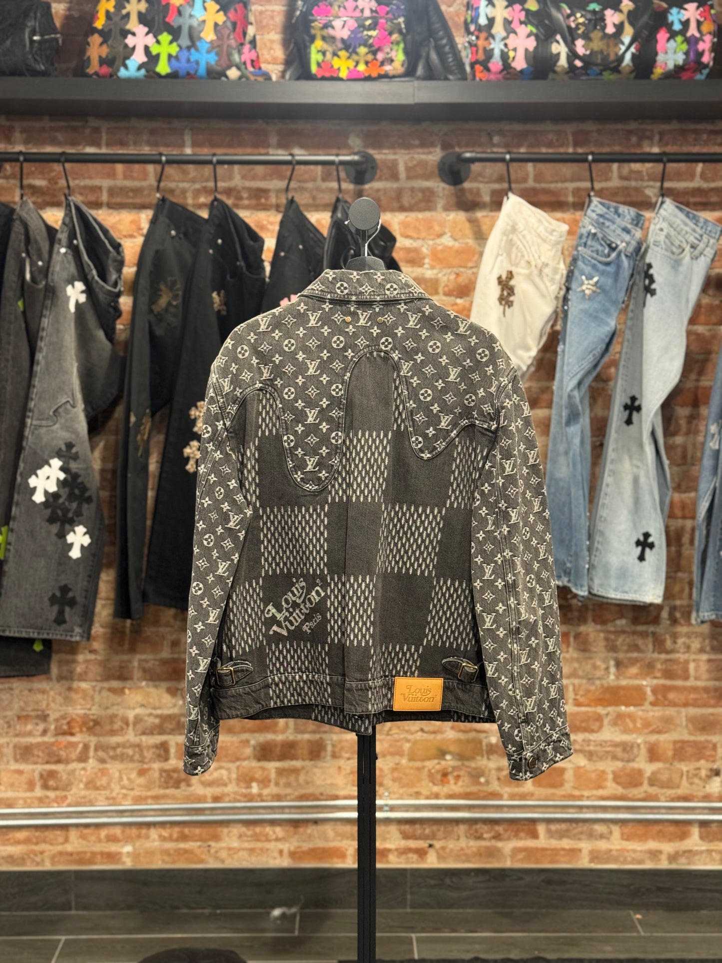 Louis Vuitton Nigo Giant Damier Waves Denim Jacket