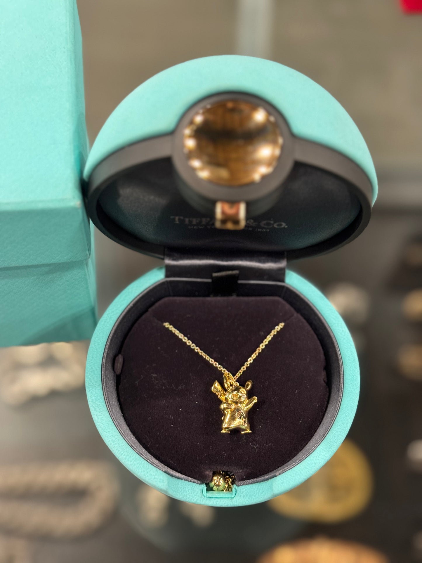Tiffany & Co Daniel Arsham Pikachu Necklace 18k Gold