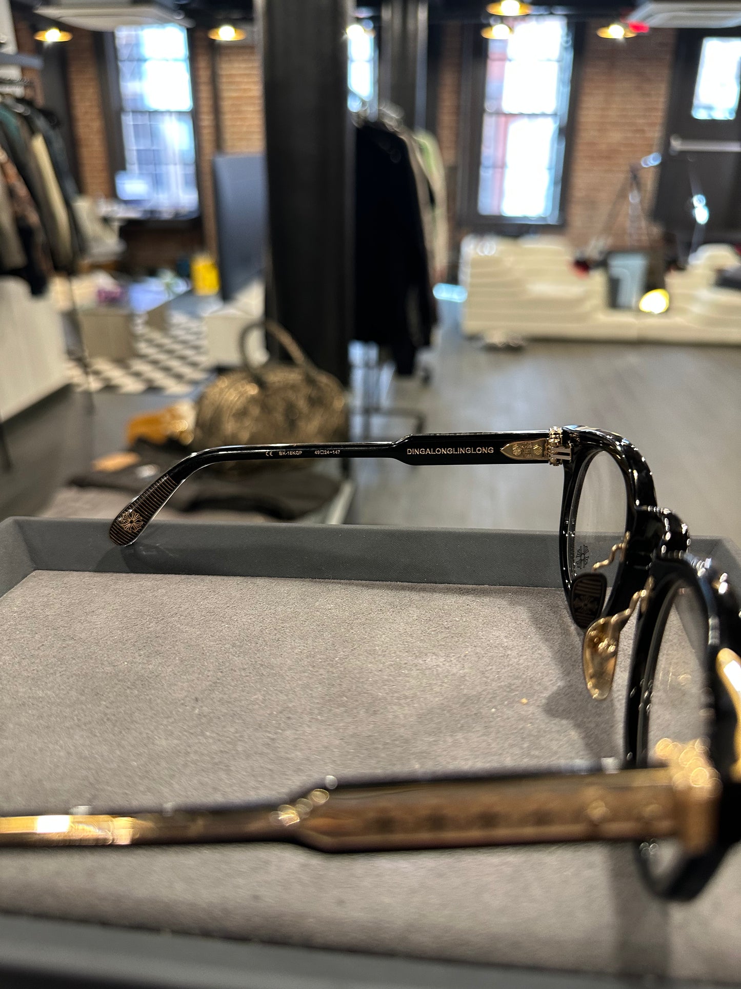 Chrome Hearts DINGALONGLINGLONG Glasses GOLD