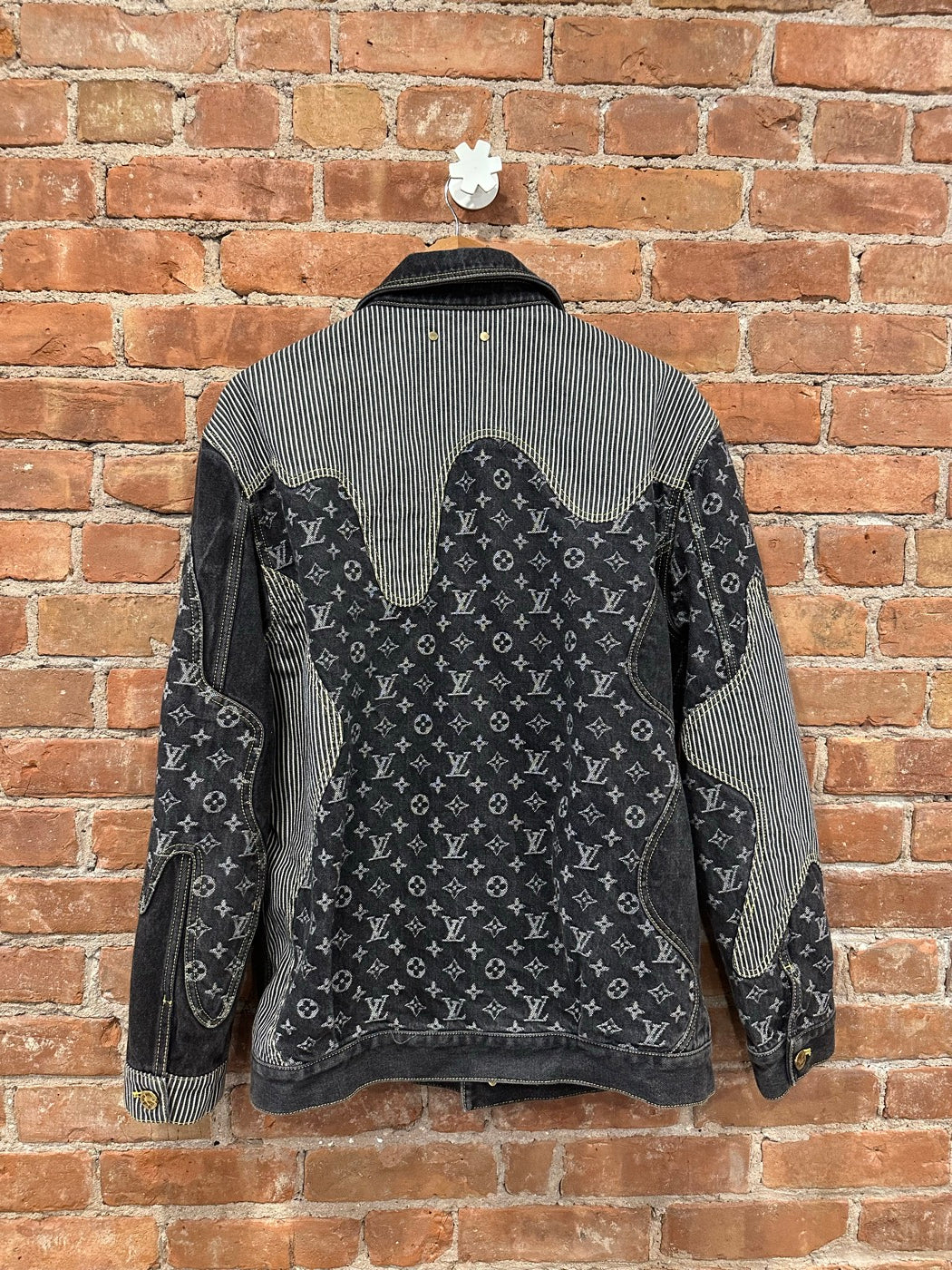 Louis Vuitton LV Monogram Patchwork Denim Jacket - Back