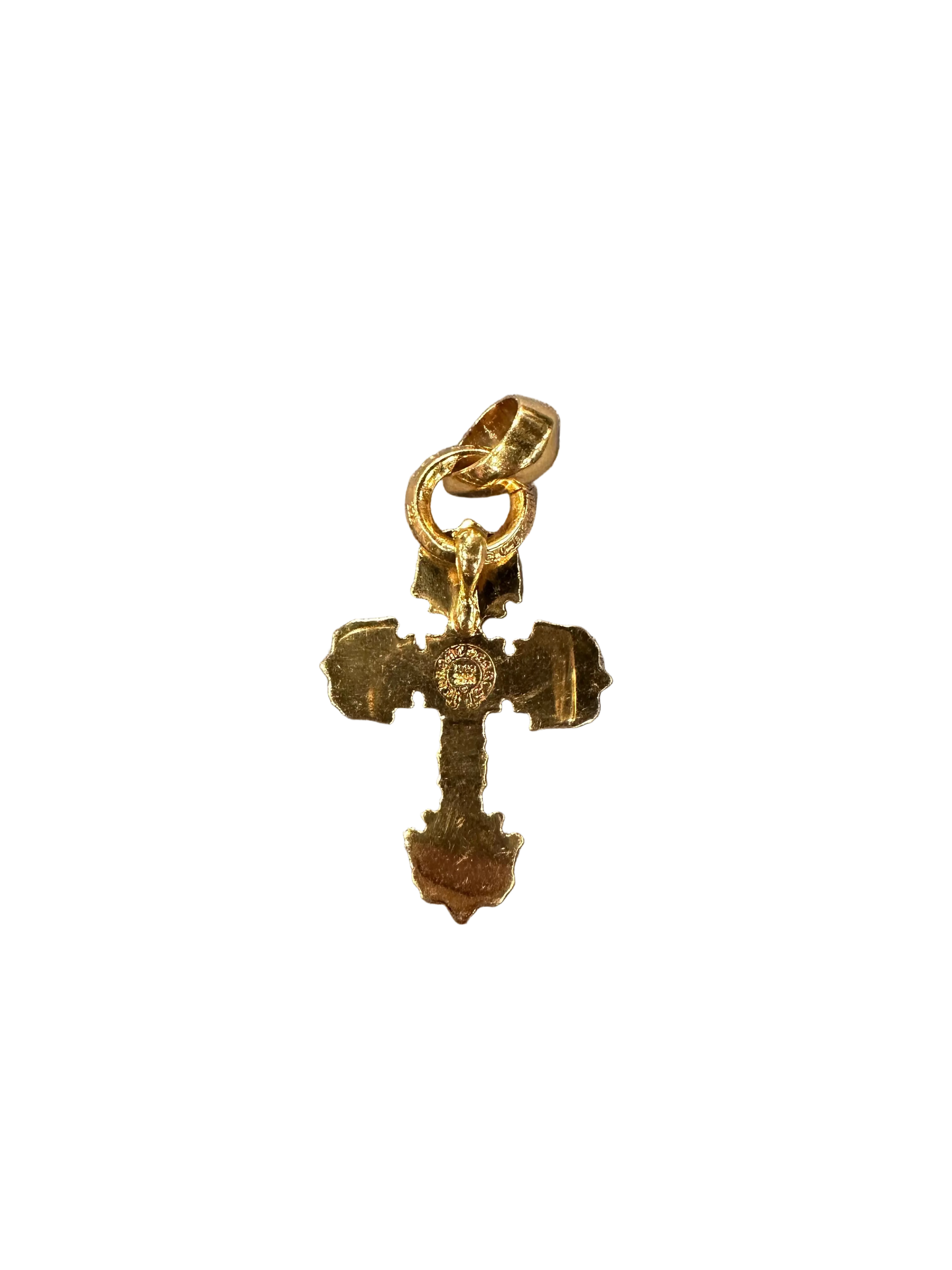 Chrome Hearts 22K Gold Diamond Filigree Cross Pendant 1.5 in