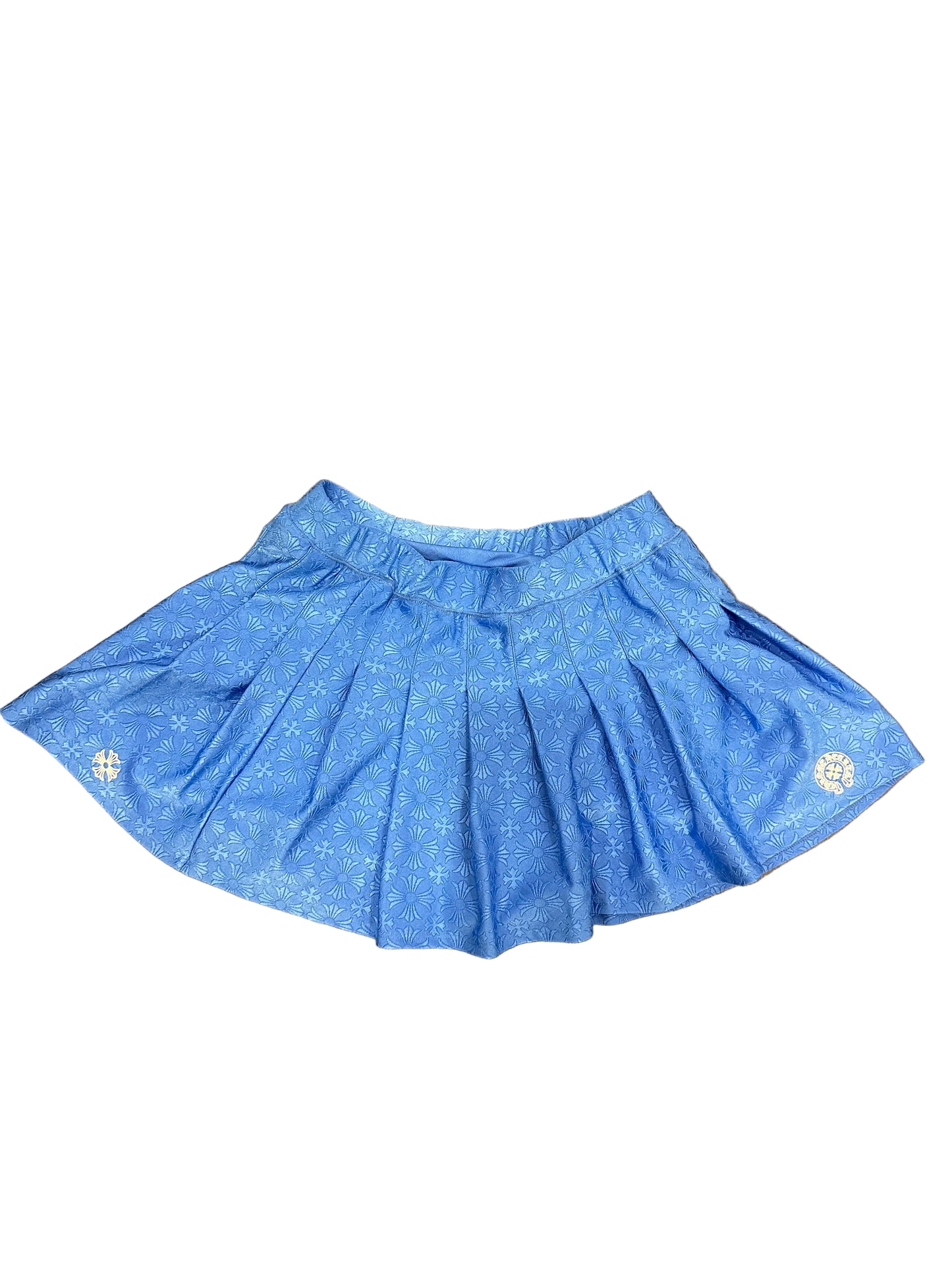Chrome Hearts Horseshoe Stage Five Tennis Skirt Blue Sz S