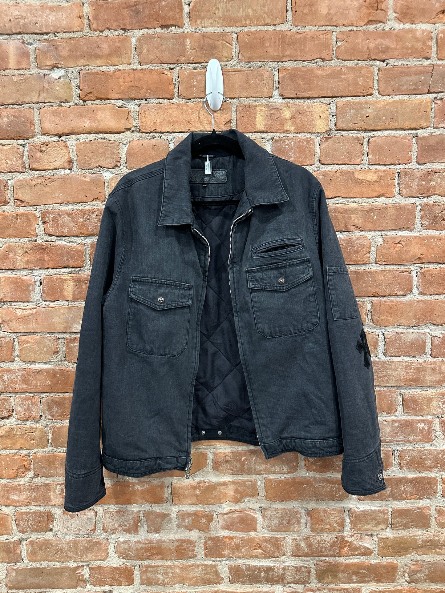 ($26,000) Chrome Hearts Denim Dagger Jacket Sz M