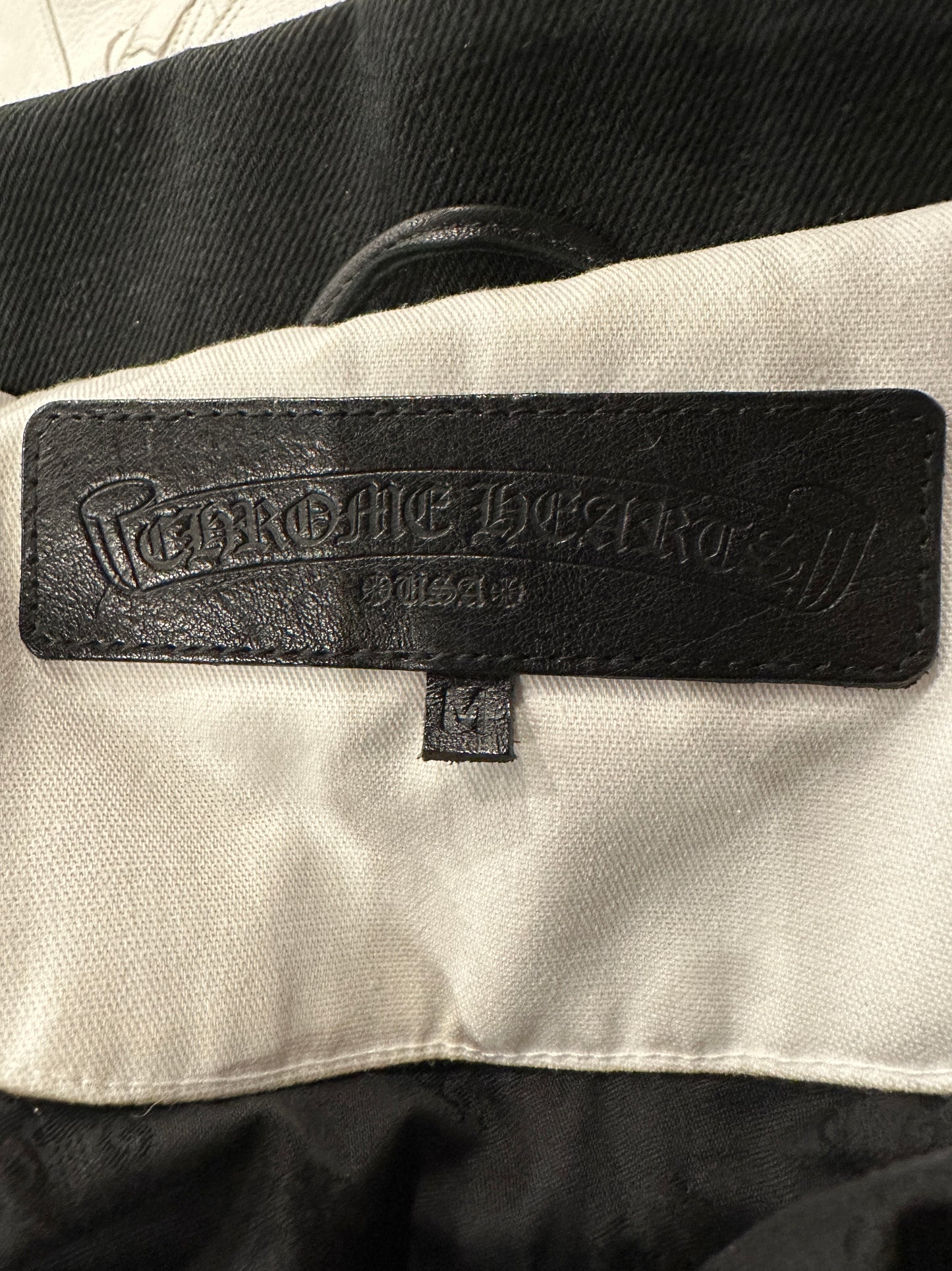($16,000) Chrome Hearts x Matty Boy "Sex Records" leather jacket sz M