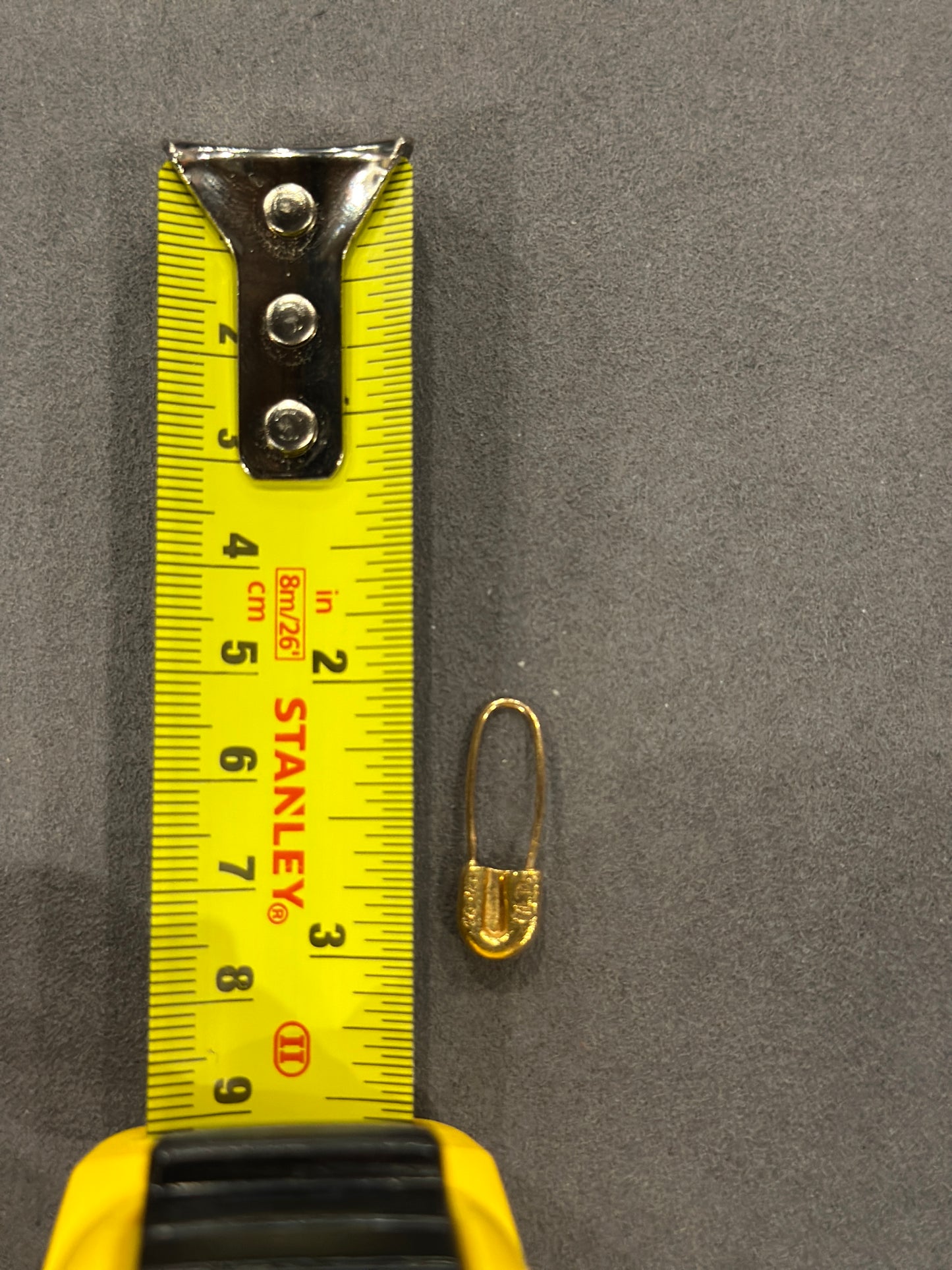 Chrome Hearts 22k Gold Safety Pin Pendant 1in