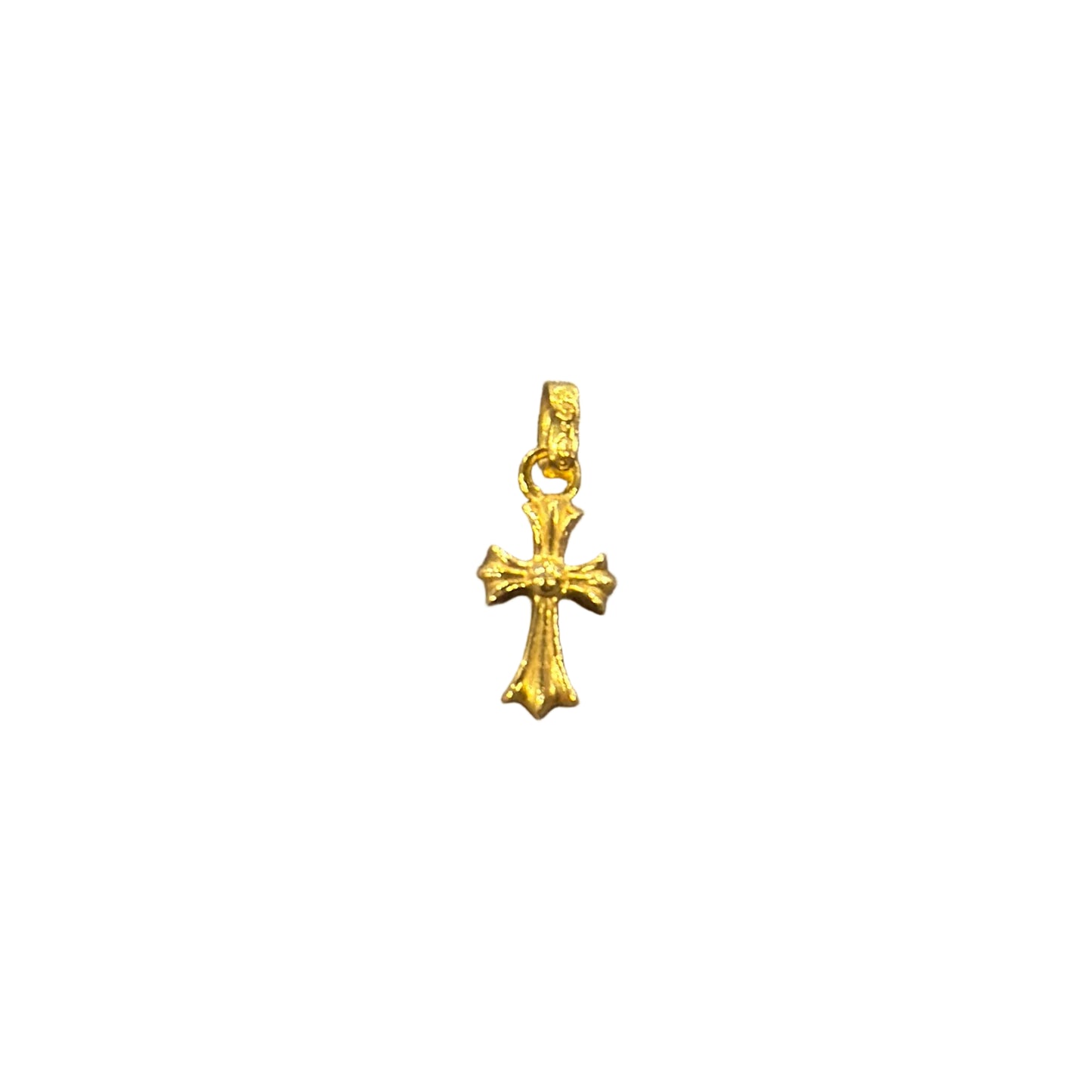 Chrome Hearts 22k Baby Fat Small Pink Sapphire 0.5in