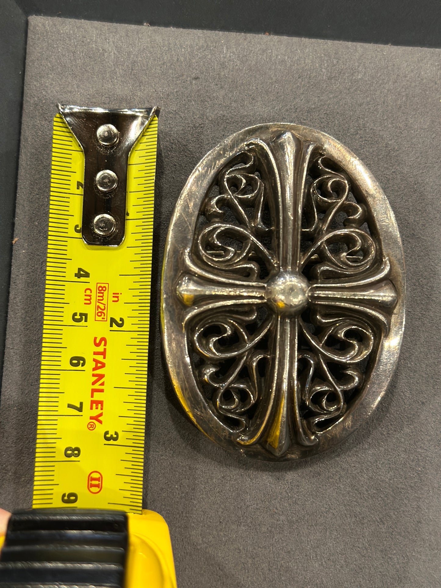 Chrome Hearts Oval Cross belt buckle 2in