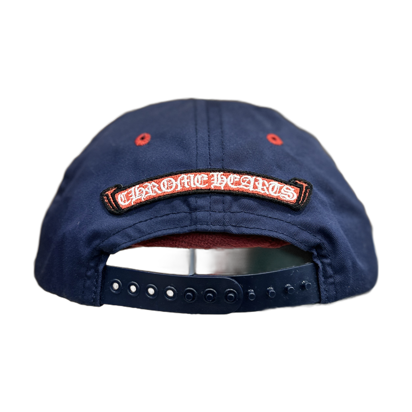 chrome hearts hollywood navy blue triple cross hat