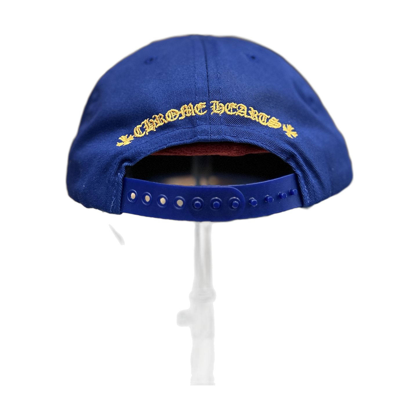 chrome hearts CH logo blue yellow baseball hat