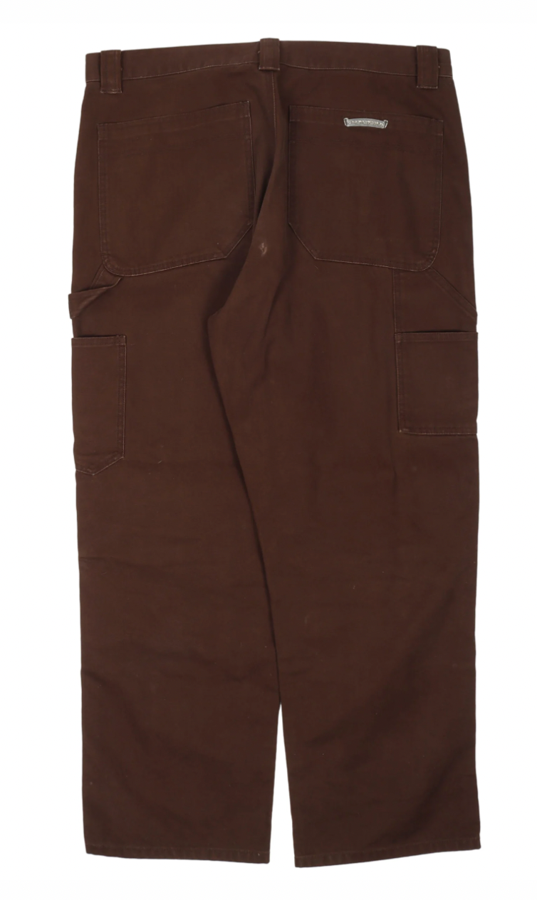 Chrome Hearts Brown Double Knee Carpenter Pants