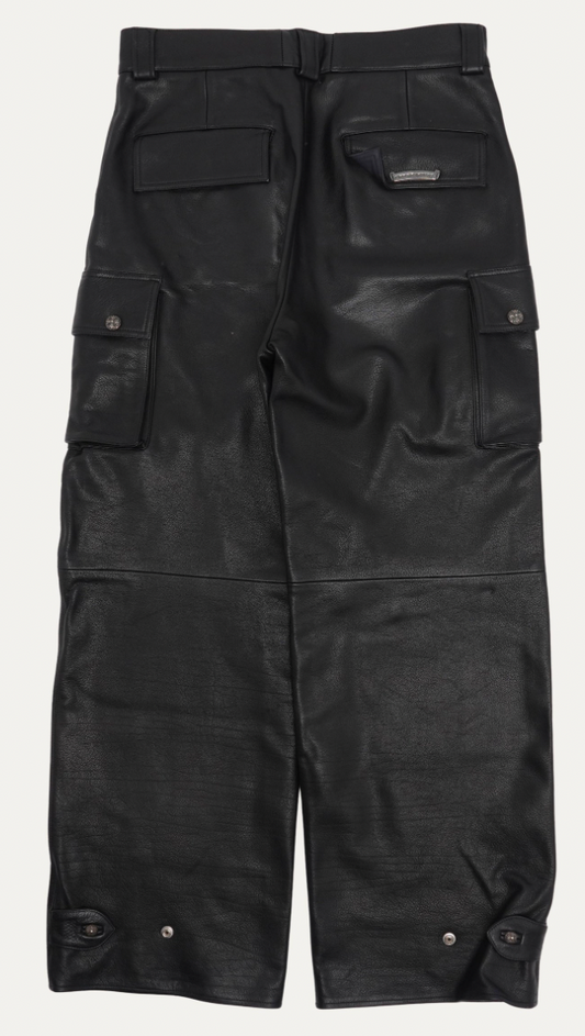 Chrome Hearts Leather Double Knee Carpenter Pants