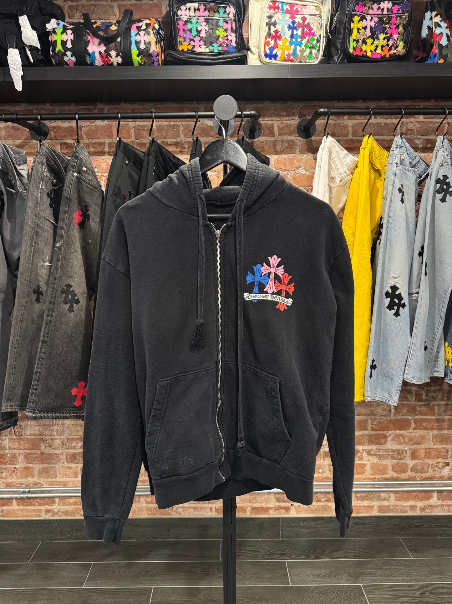 Chrome Hearts Multi Color Cross Zip-Up (zipper missing)