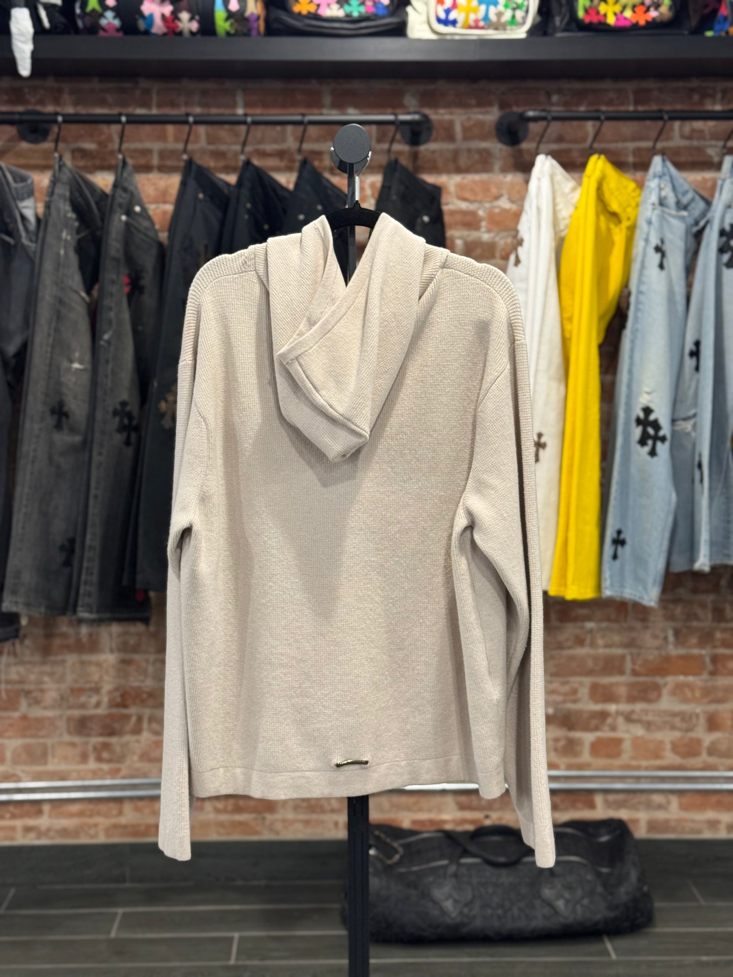 Chrome Hearts Biege Vine Dagger Cashmere Hoodie