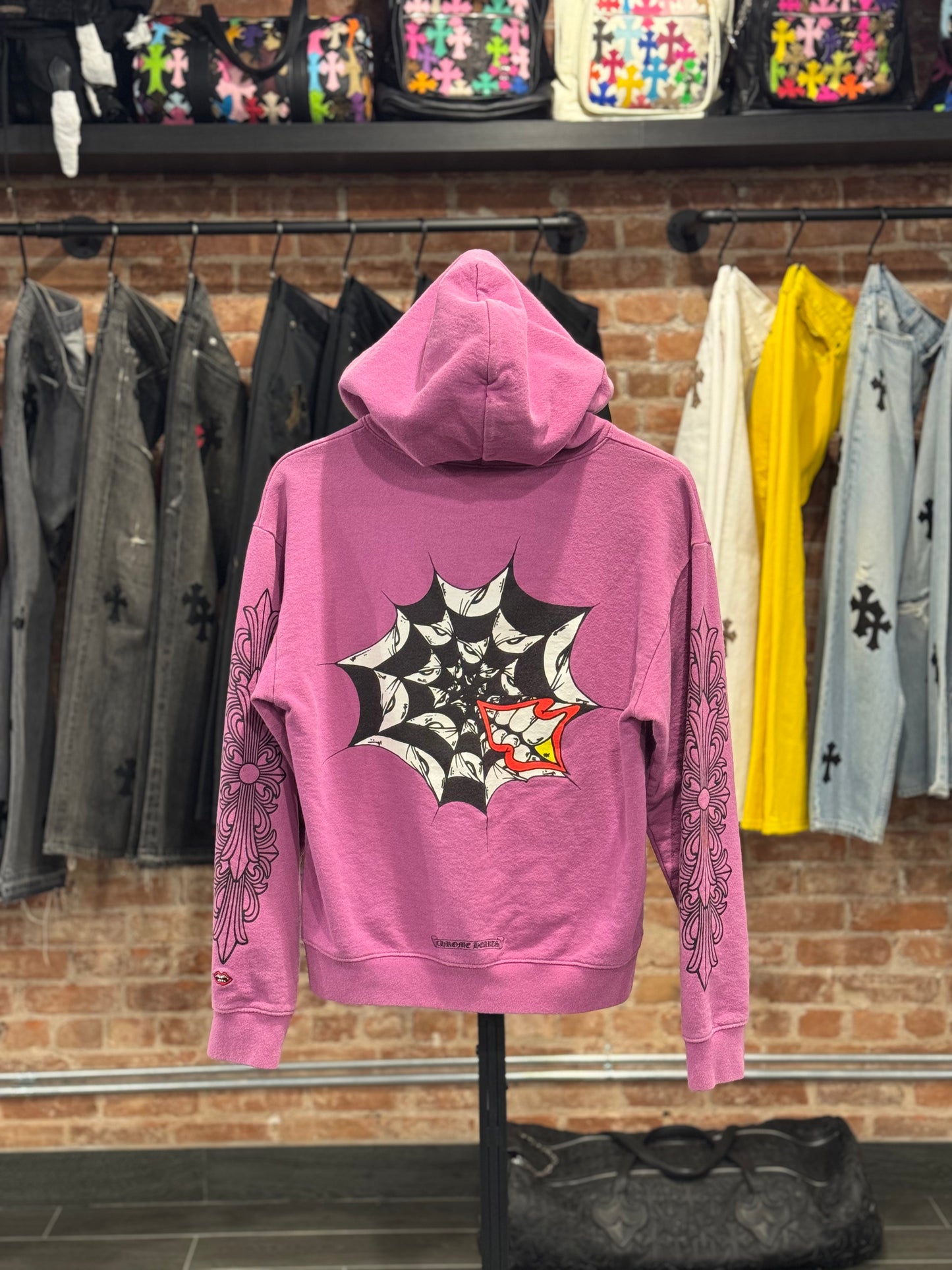 Chrome Hearts Purple Matty Boy Spider Web Hoodie