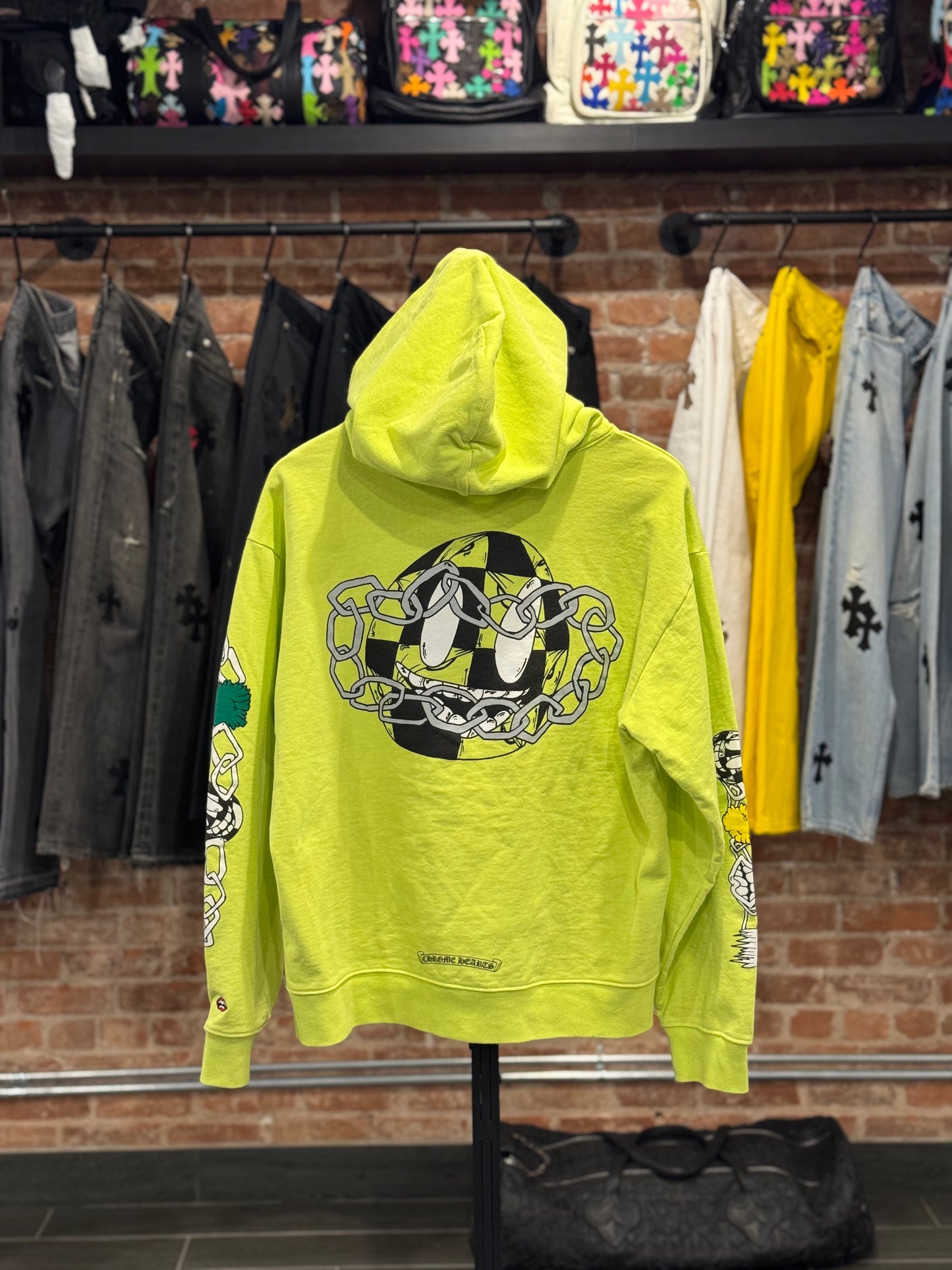 Chrome Hearts Matty Boy Lime Link Hoodie