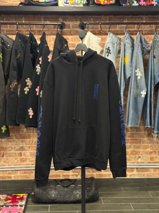Chrome Hearts Blue Vertical Logo Hoodie