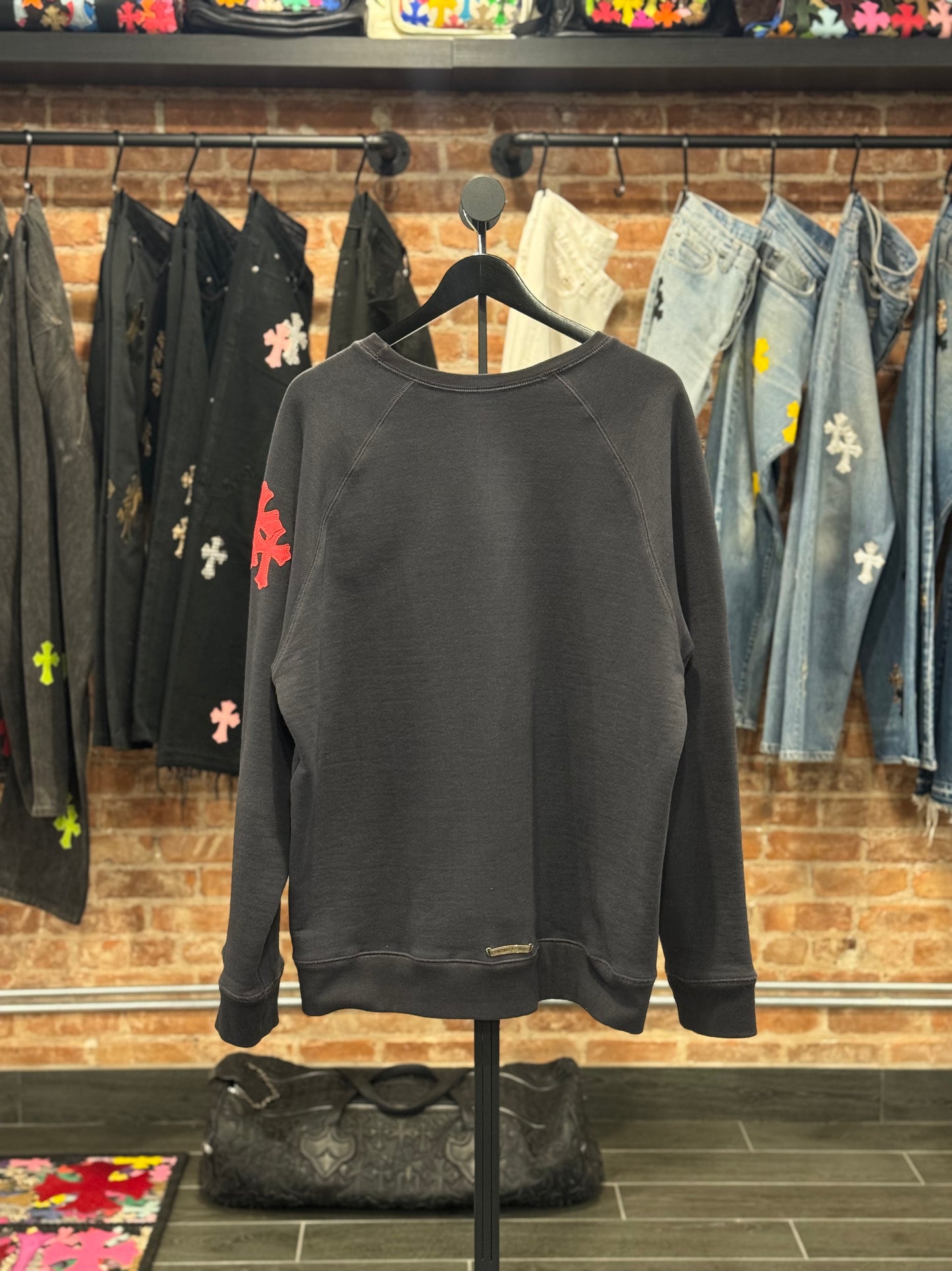 Chrome Hearts Triple Red Cross Paper Jam Crewneck