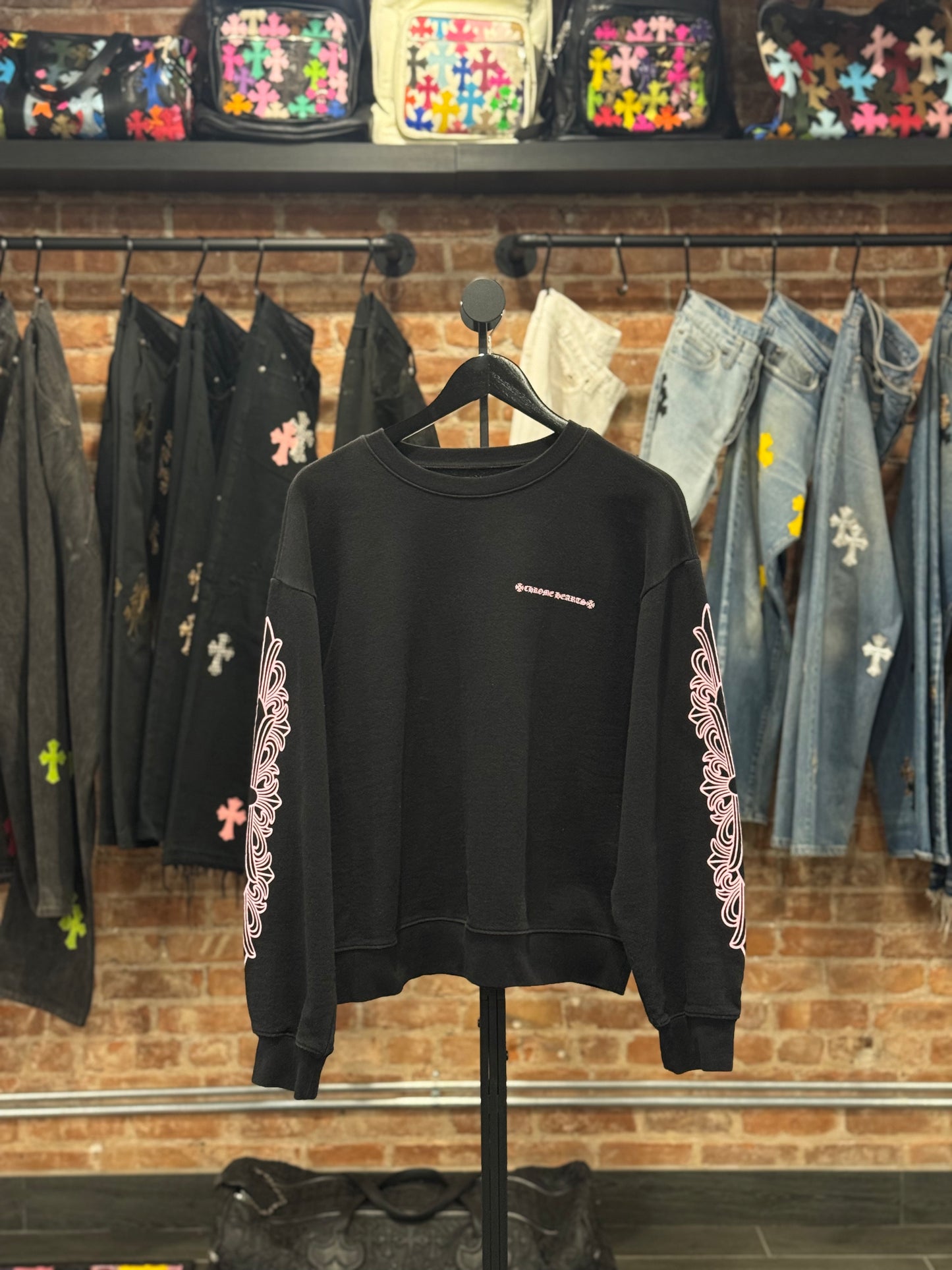 Chrome Hearts Matty Boy Pink Floral Crewneck