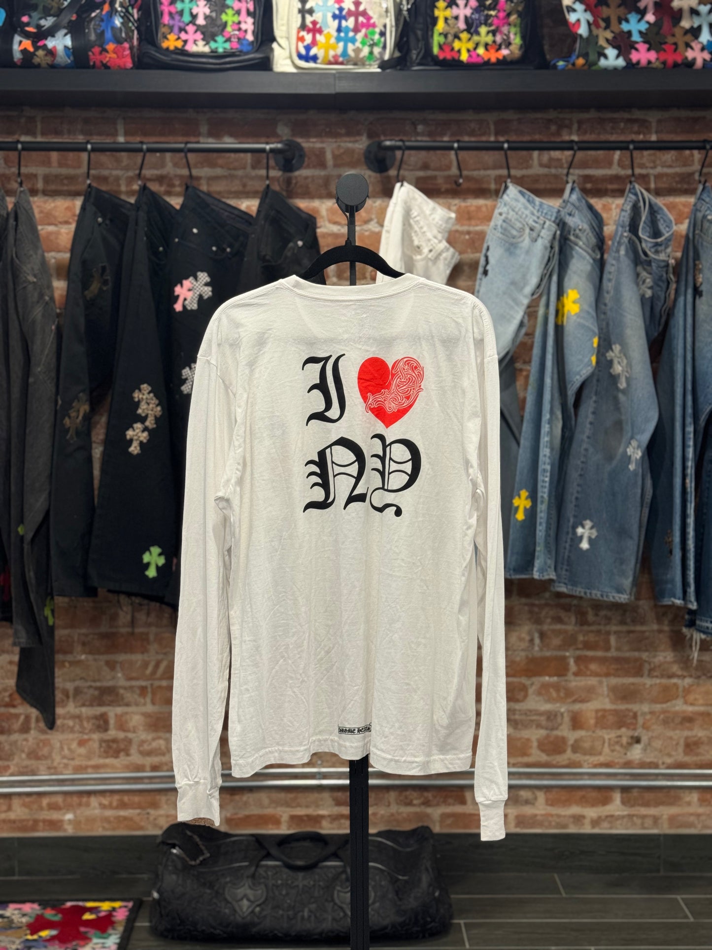 Chrome Hearts White I Heart NY Longsleeve T-shirt