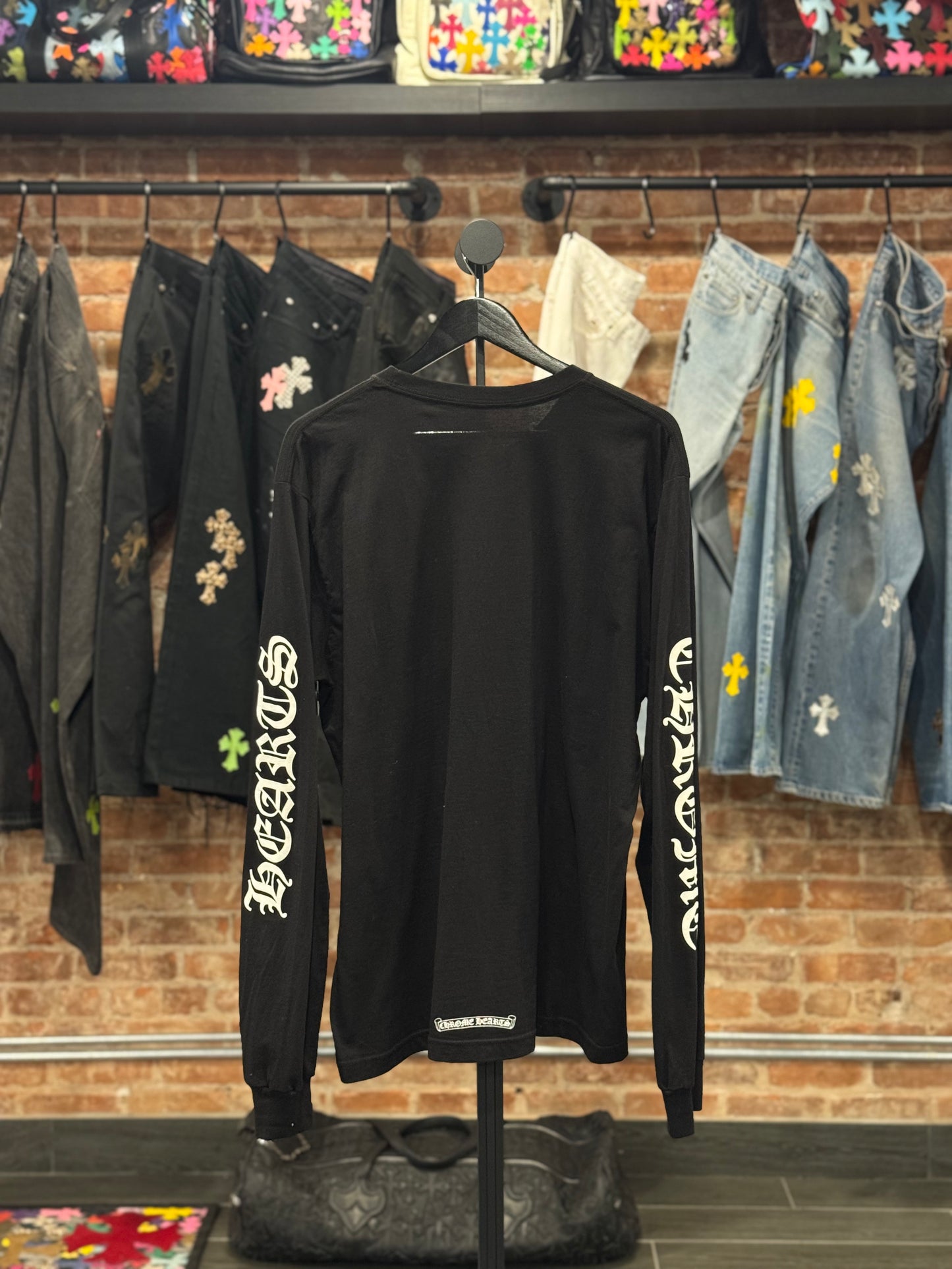 Chrome Heart Neck Logo Longsleeve T-shirt